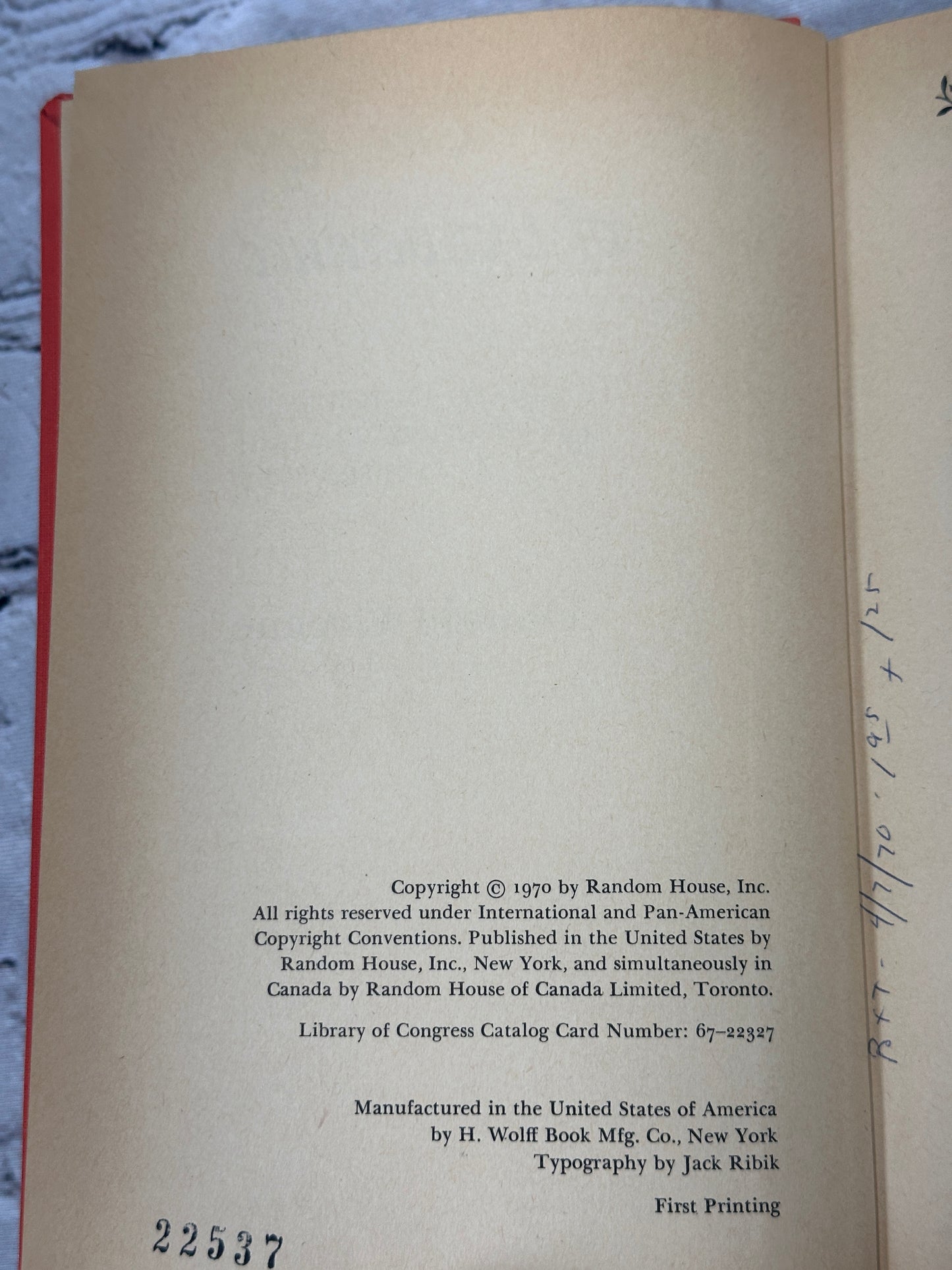 The Age of Exuberance By Donald Greene [1st Printing · 1970]