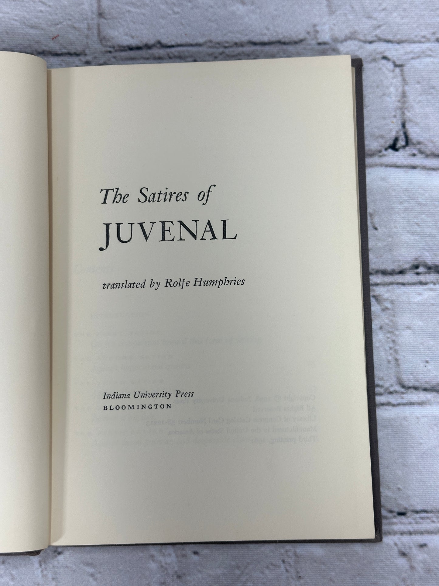 The Satires of Juvenal translated by Rolfe Humphries [1961]