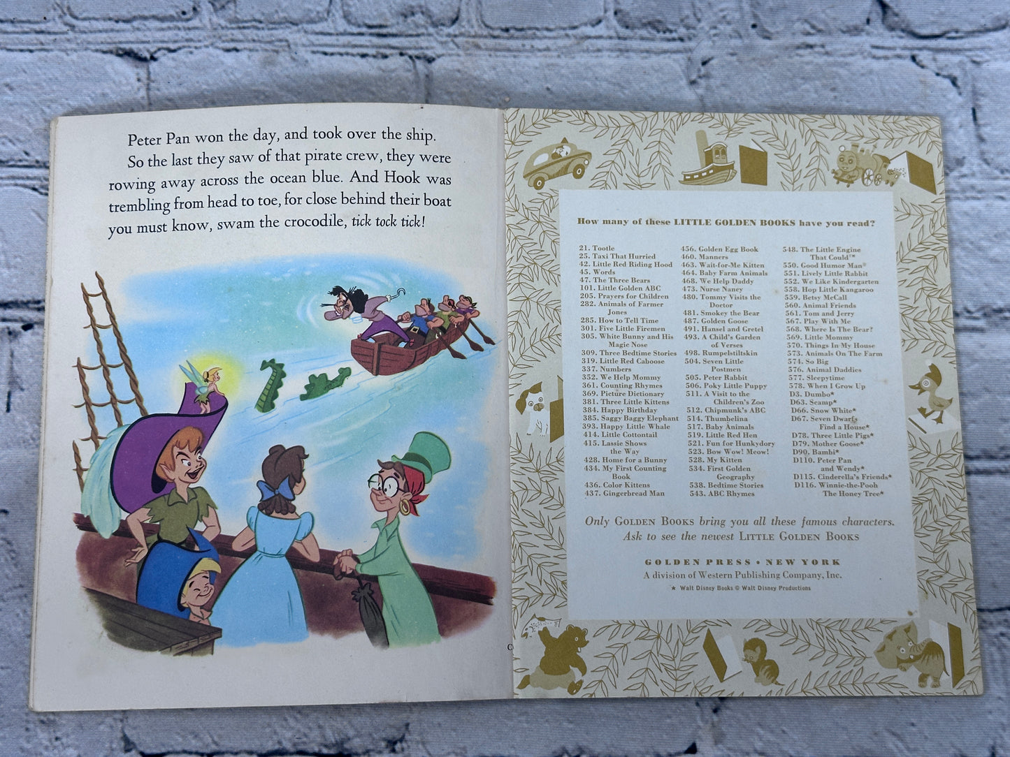 Walt Disney's Peter Pan and the Pirates [Little Golden Book · 7th Print · 1969]