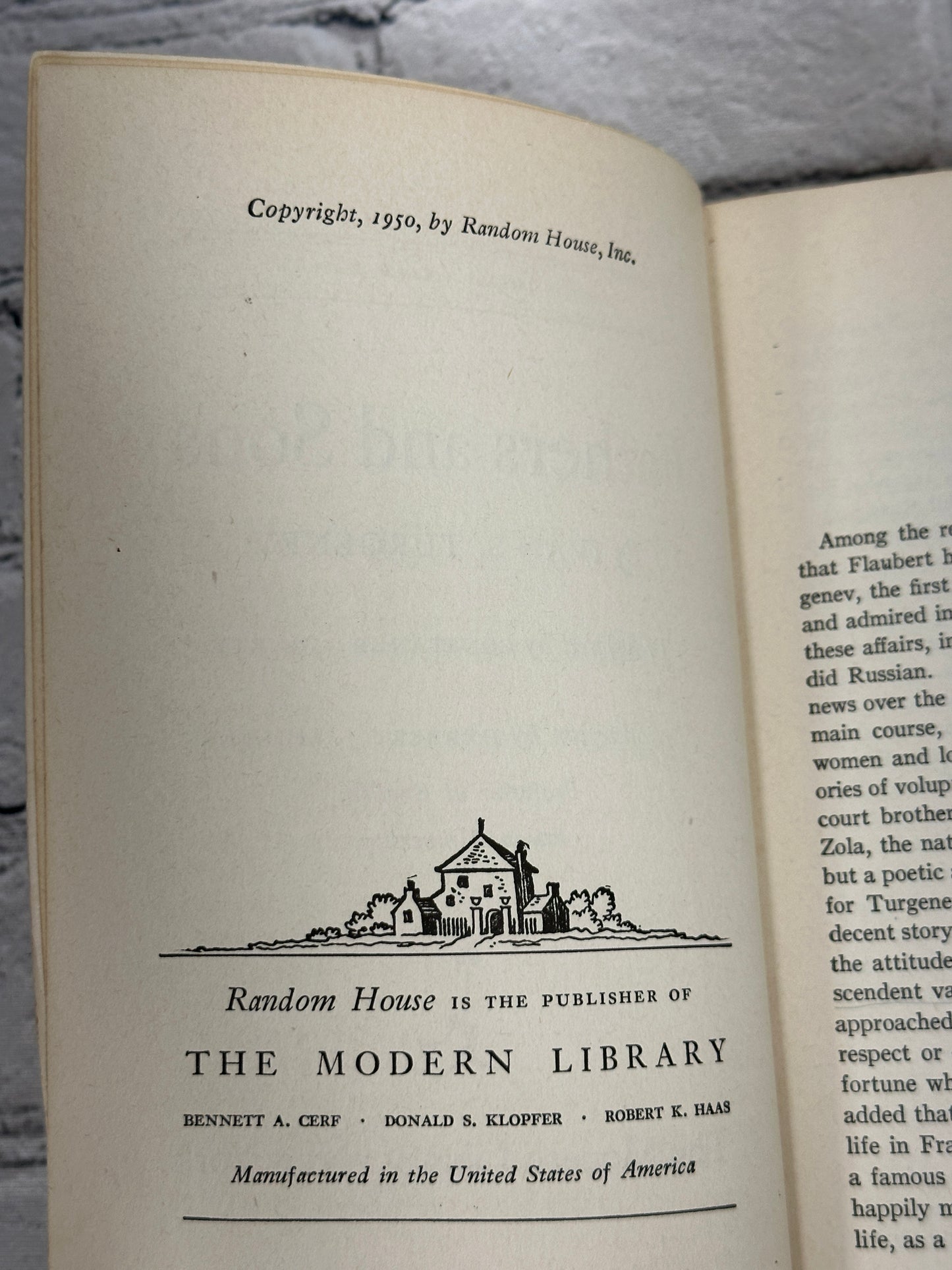 Fathers and Sons by Ivan Turgenev [1950 · Modern Library]