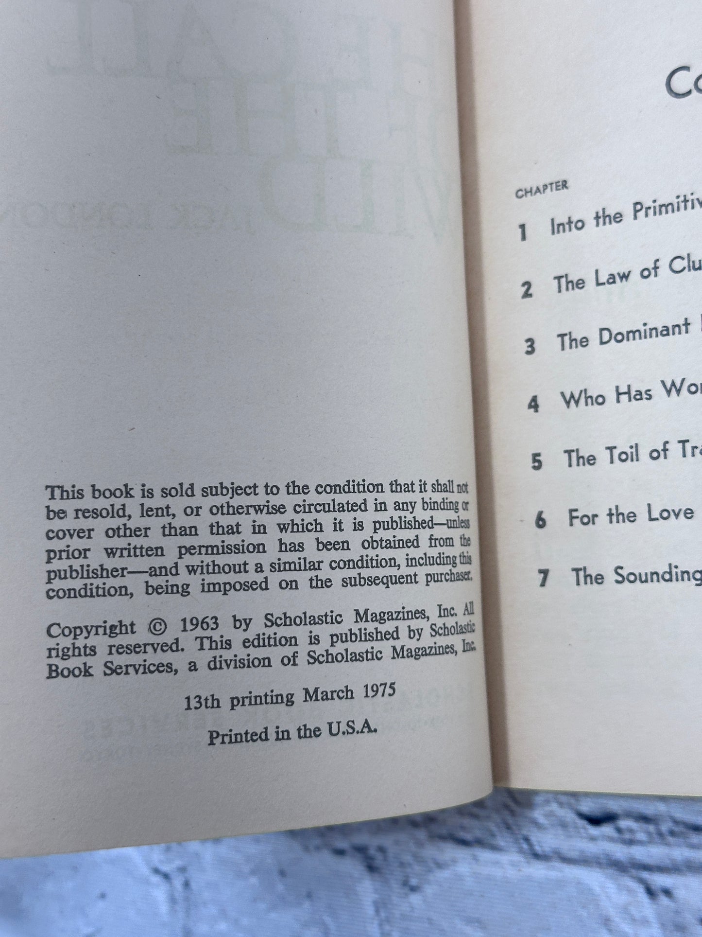 The Call of the Wild by Jack London [Scholastic Book Services · 1975]