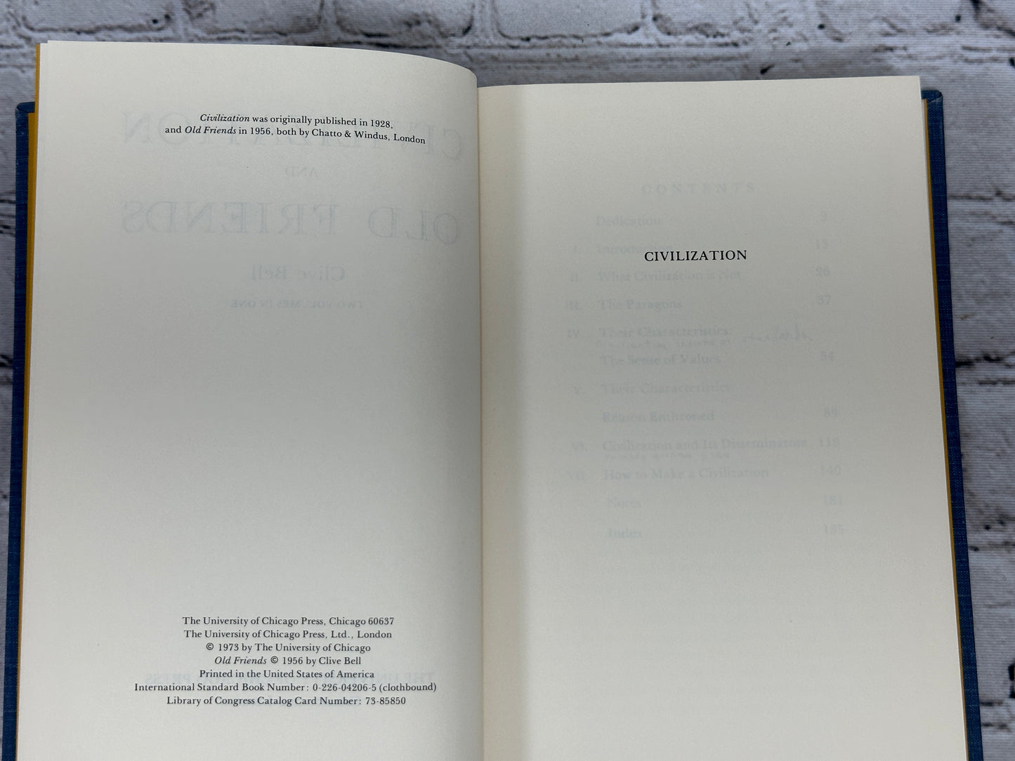 Civilization and Old Friends by Clive Bell [1973]