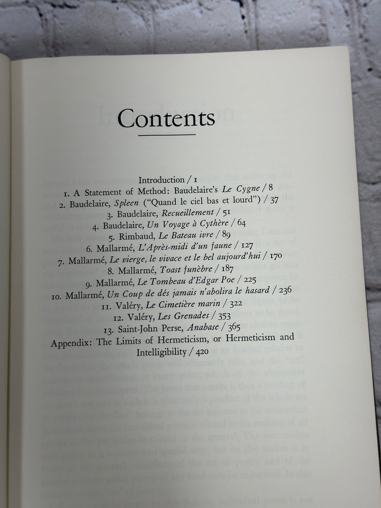 The Limits of Symbolism: Studies of Five Modern French Poets [1966]