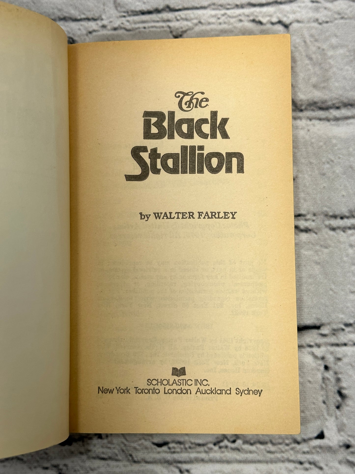 The Black Stallion by Walter Farley [1979 · Movie Tie-In Scholastic]