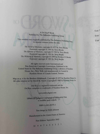 The Sword of Shannara Trilogy (SIGNED)
