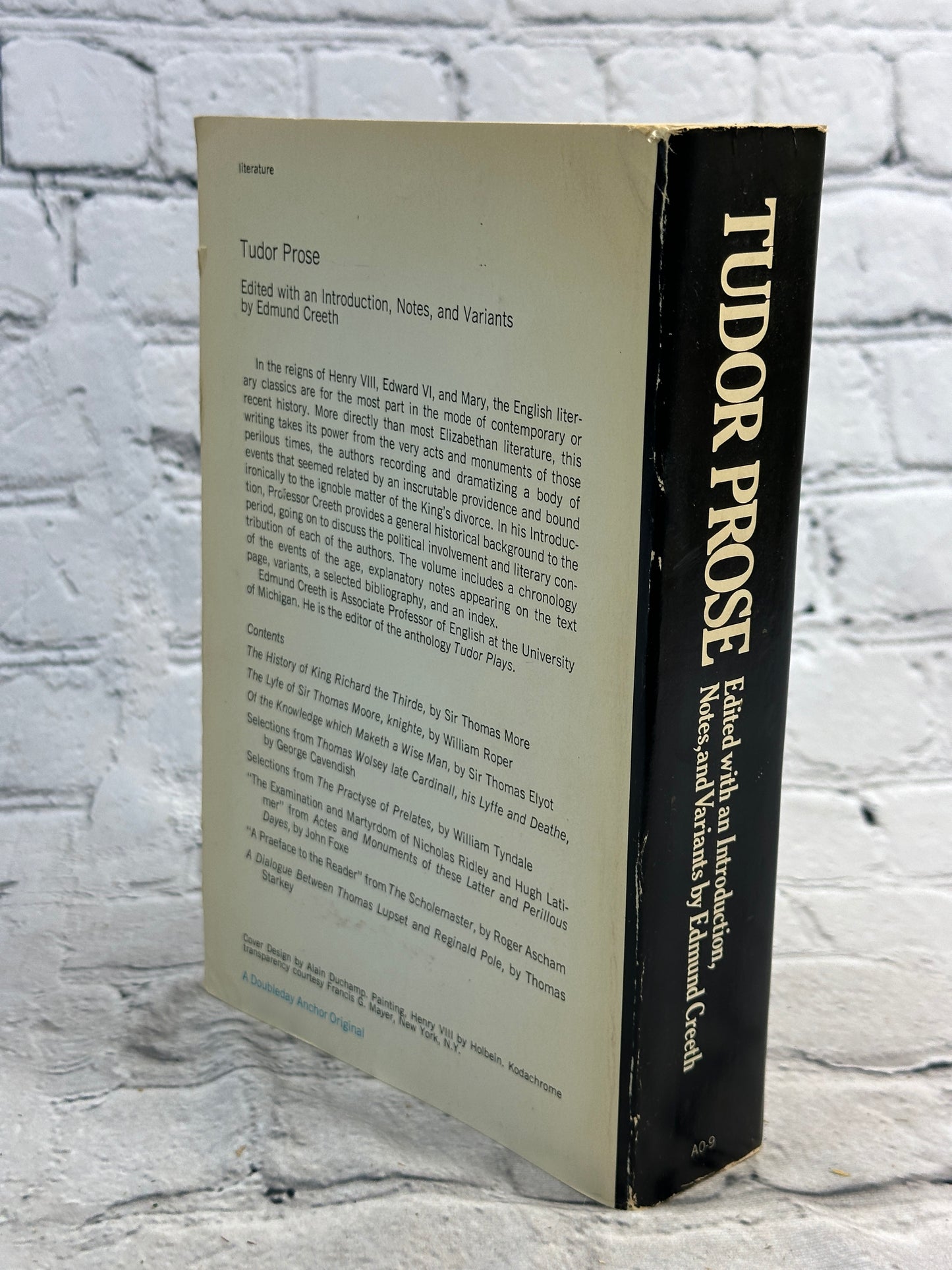 Tudor Prose 1513-1570 Edited by Edmund Creeth [1969 · First Edition]