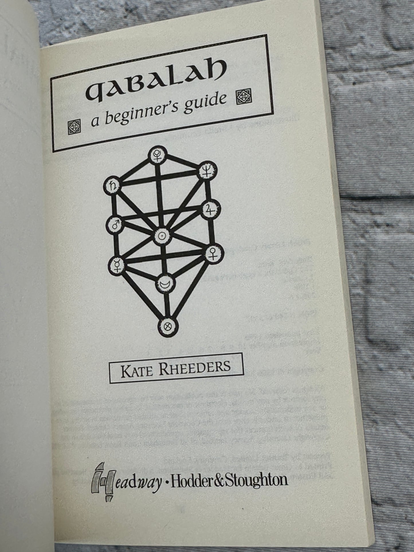 The Qabalah: A Beginner's Guide by Kate Rheeders [1996 · First Printing]
