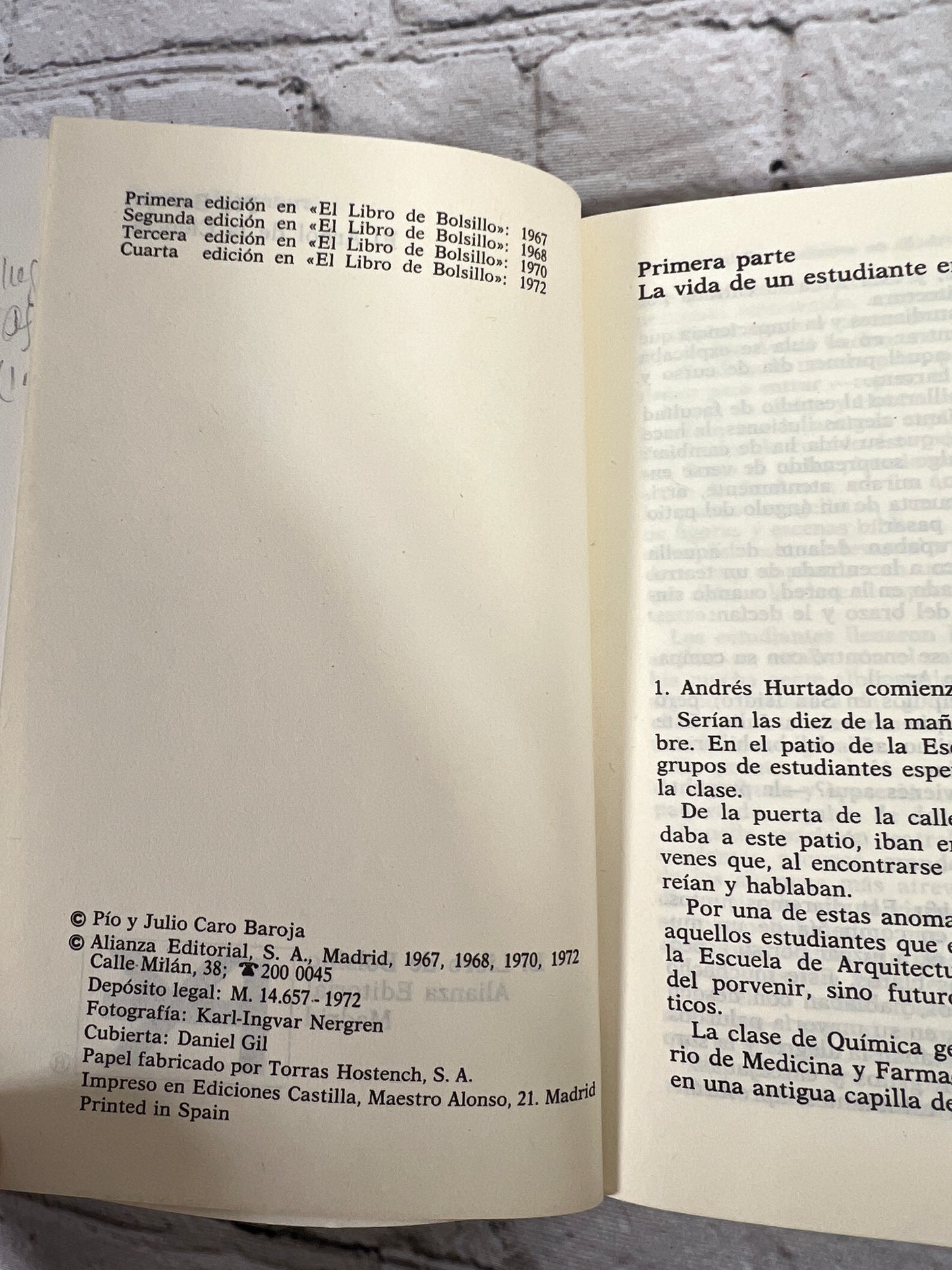 Pio Baroja El Arbol de la Ciencia [Alianza Editorial · 1972 · 4th Ed.]