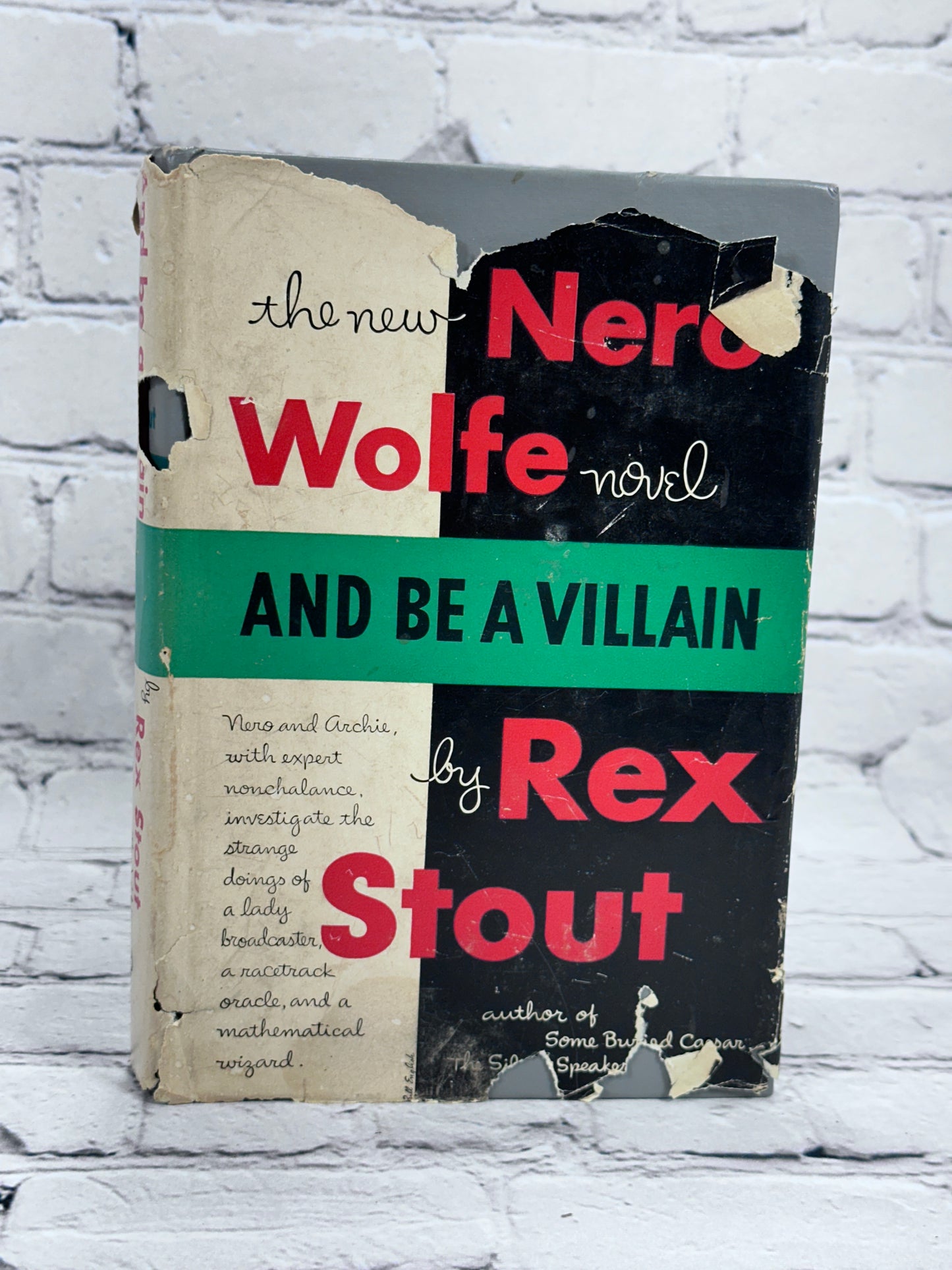 And Be a Villian: A Nero Wolfe Novel by Rex Stout [BCE · 1948]