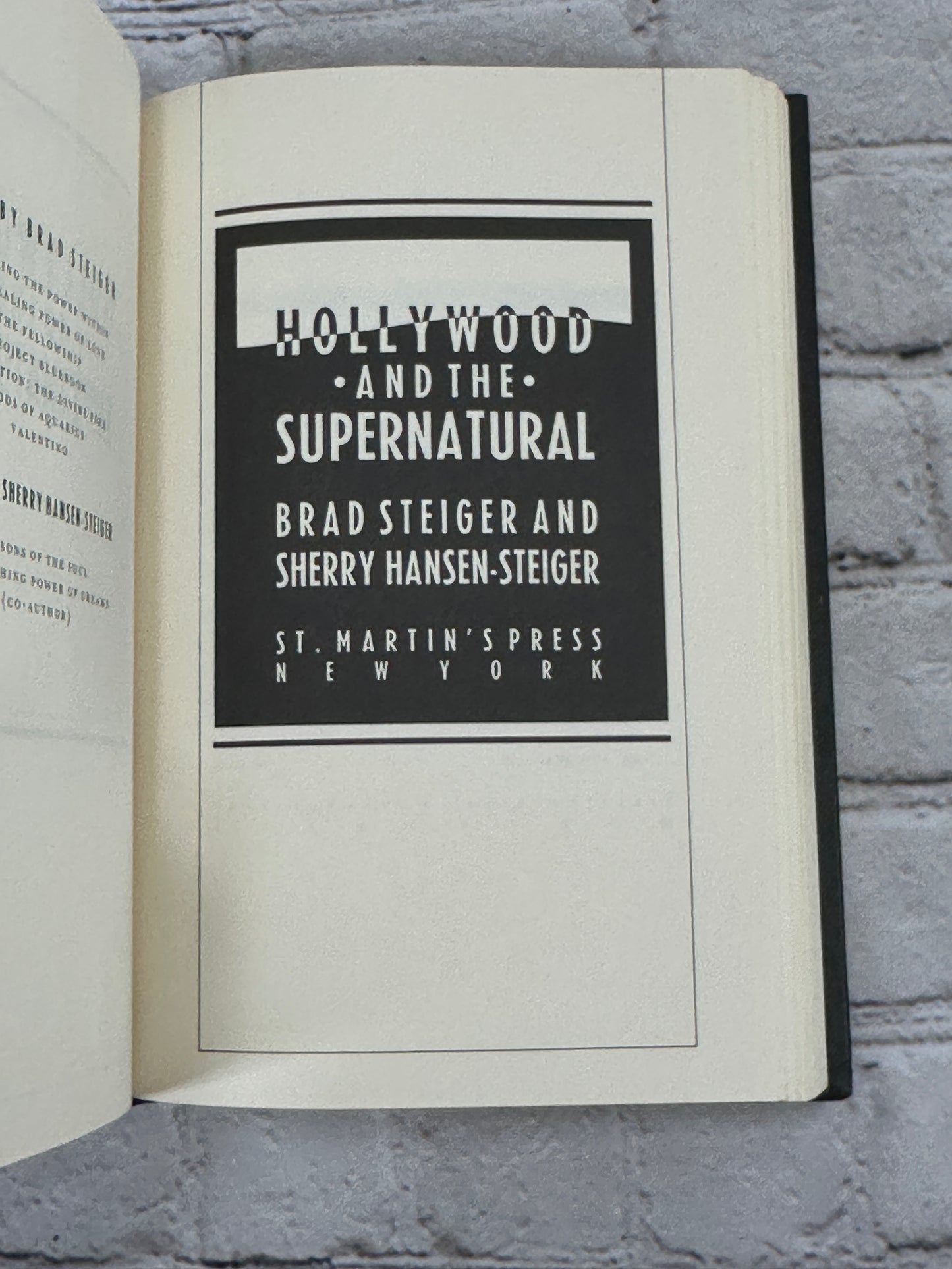 Hollywood and the Supernatural by Sherry Hansen Steiger [1st · 1st Print · 1990]