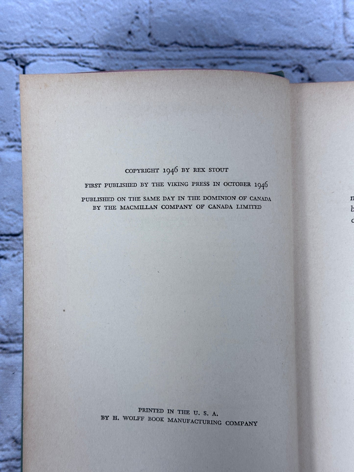 The Silent Speaker: A Nero Wolfe Novel by Rex Stout [First Edition · 1946]