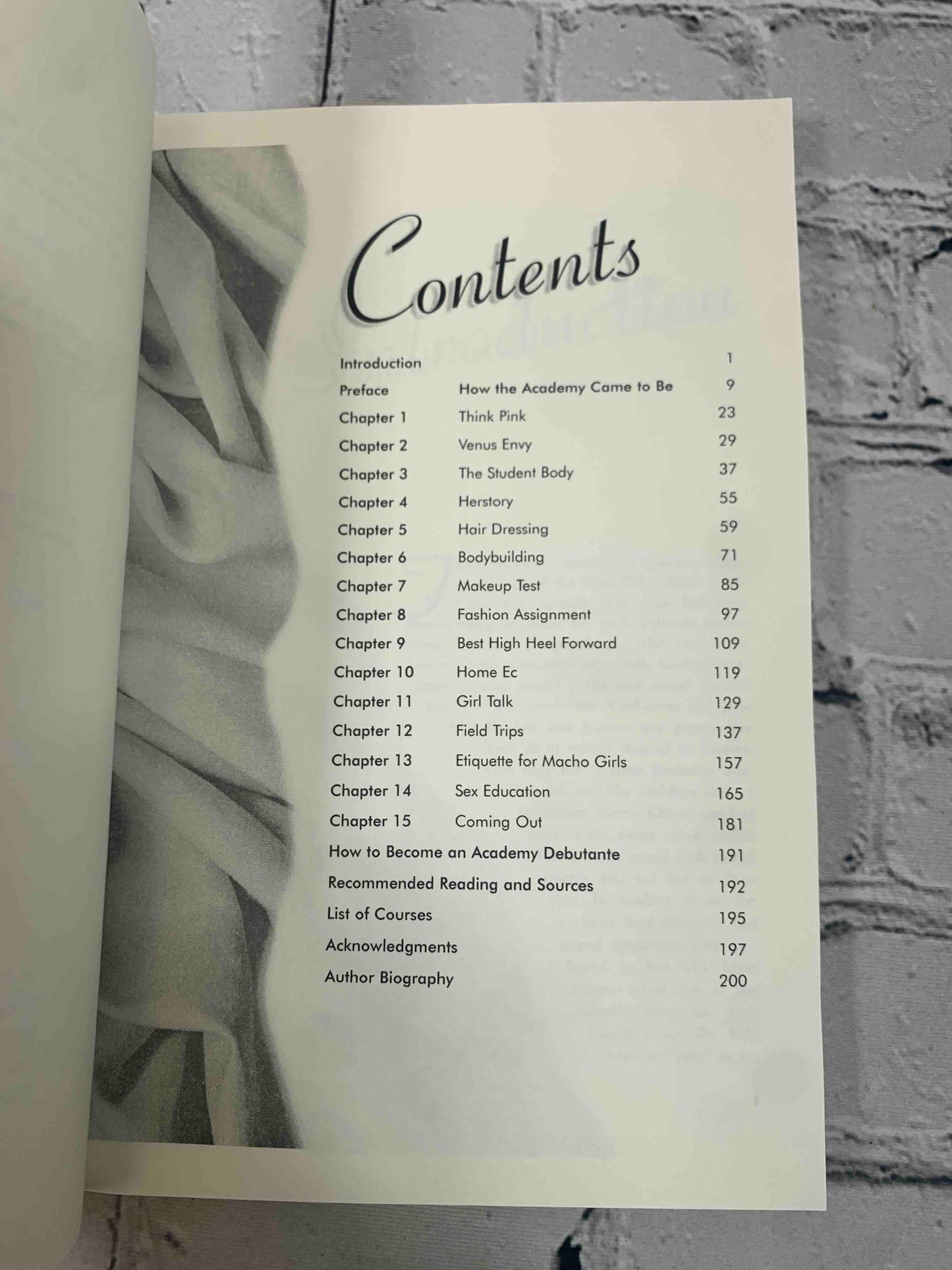 Miss Vera's Finishing School for Boys Who Want to Be Girlsn (Signed)