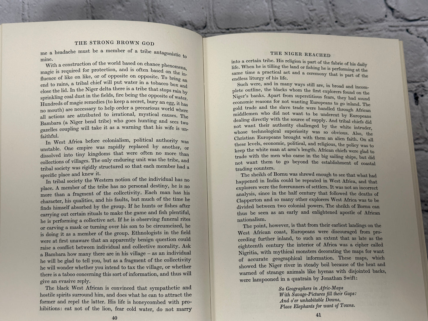 The  Strong Brown God The Story Of The Niger.. by Sanche de Gramont [1976 · 1st]