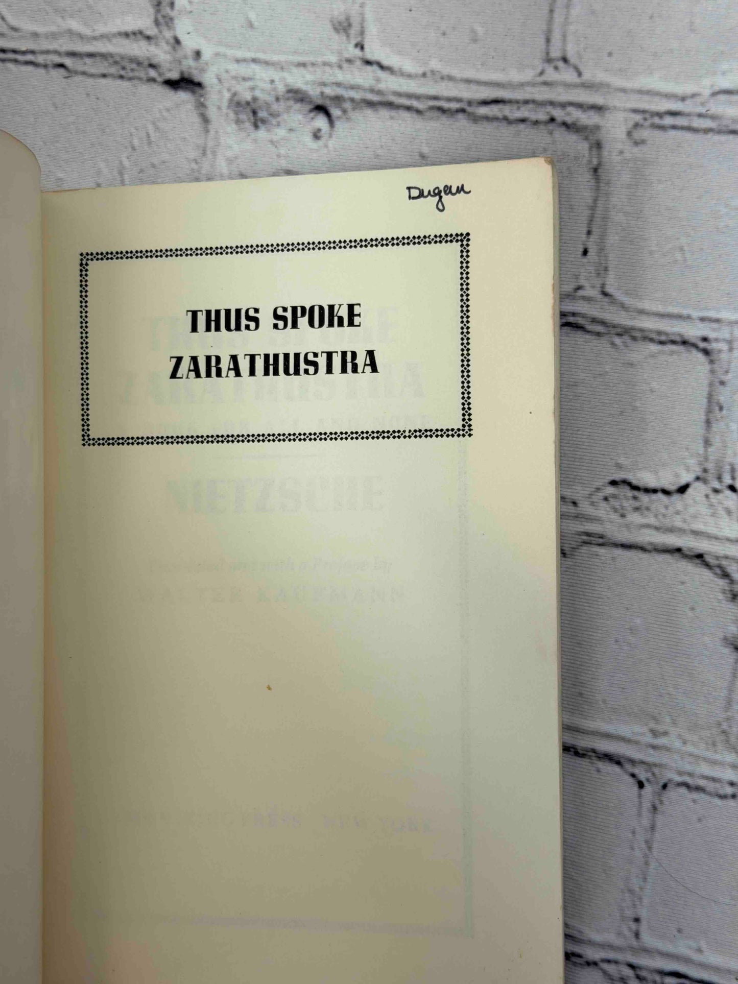 Thus Spoke Zarathustra