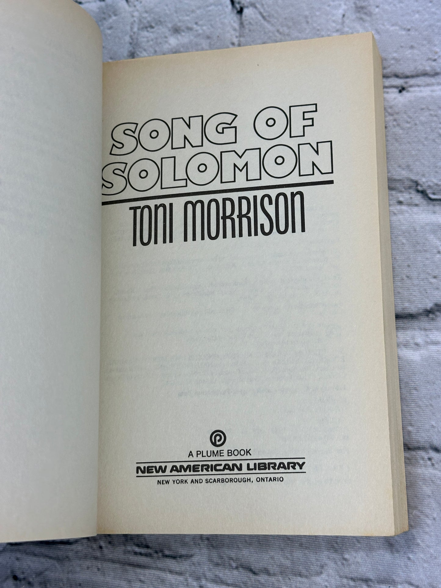 Song of Solomon by Toni Morrison [1987]