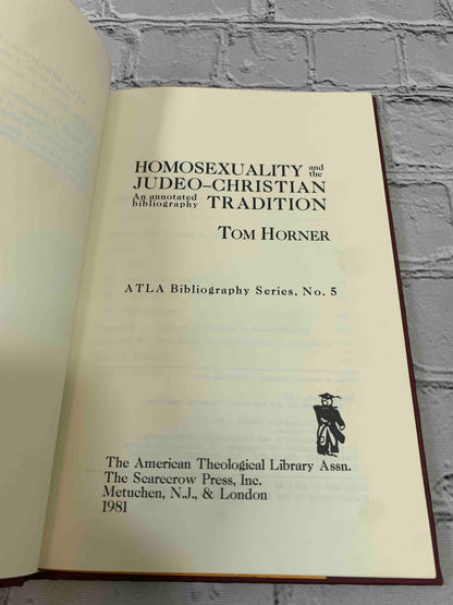 Homosexuality and the Judeo-Christian Tradition: An Annotated Bibliography (Atla Bibliography Series, No. 5)