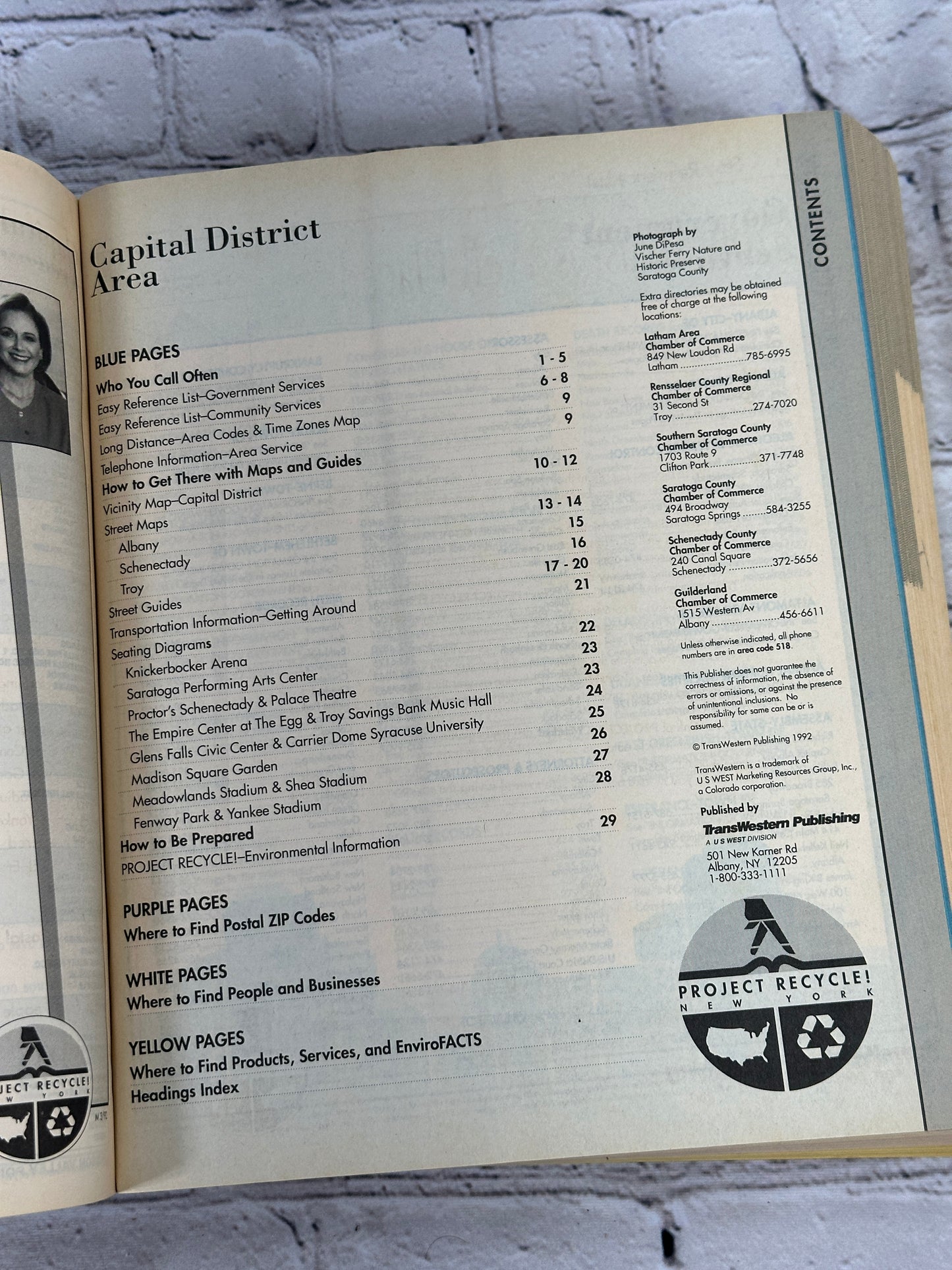 Phone Directory Capital District Area [May 1992-93 · TransWestern Publishing]