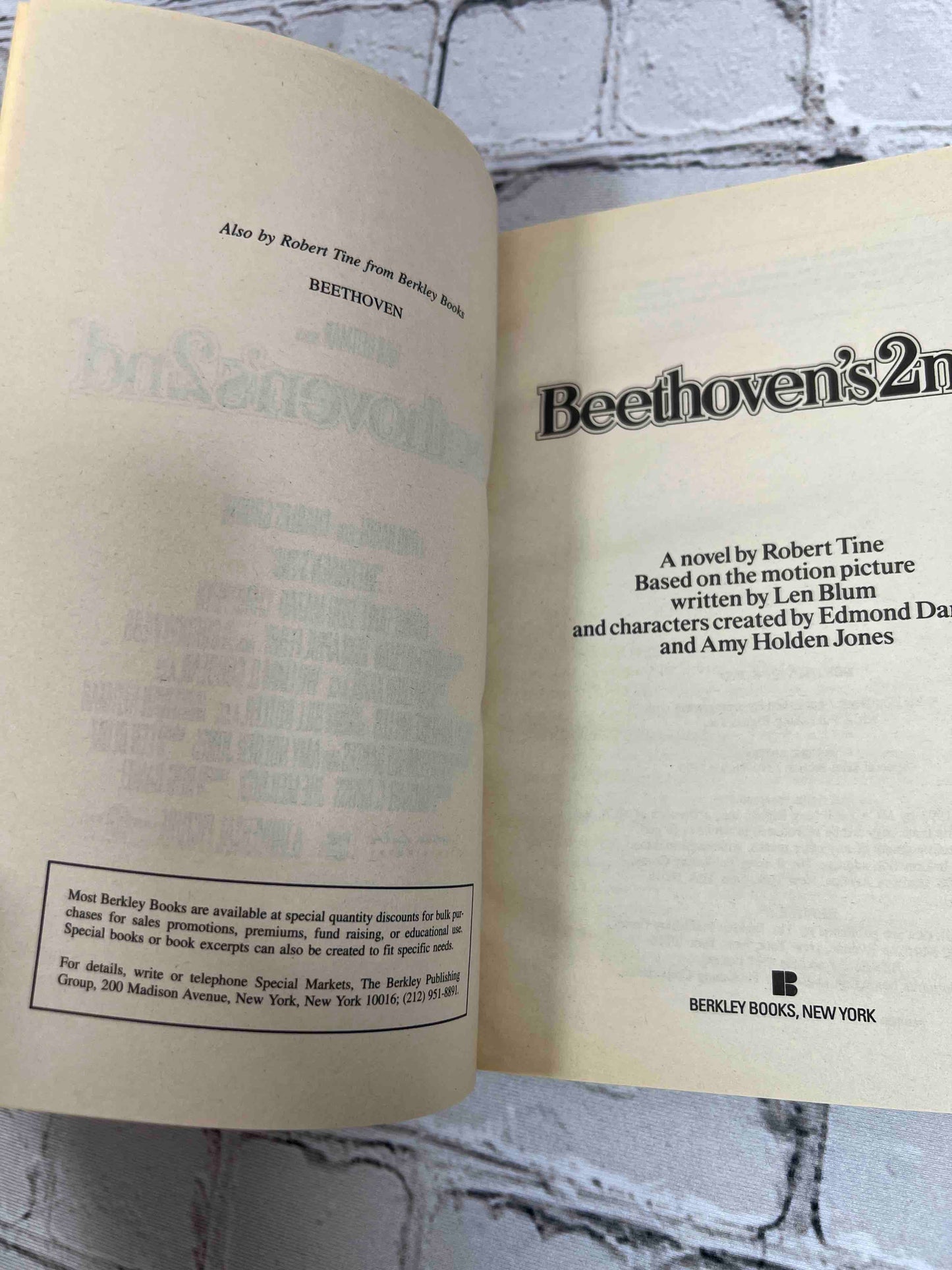 Beethoven's 2nd (Movie Tie In)