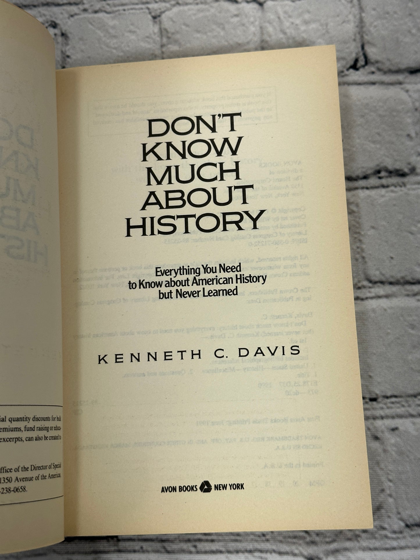 Don’t Know Much About History By Kenneth C. Davis [1991]