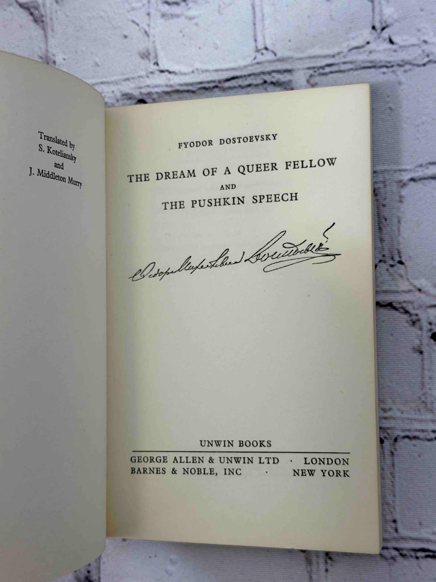 The Dream of a Queer Fellow and The Pushkin Speech