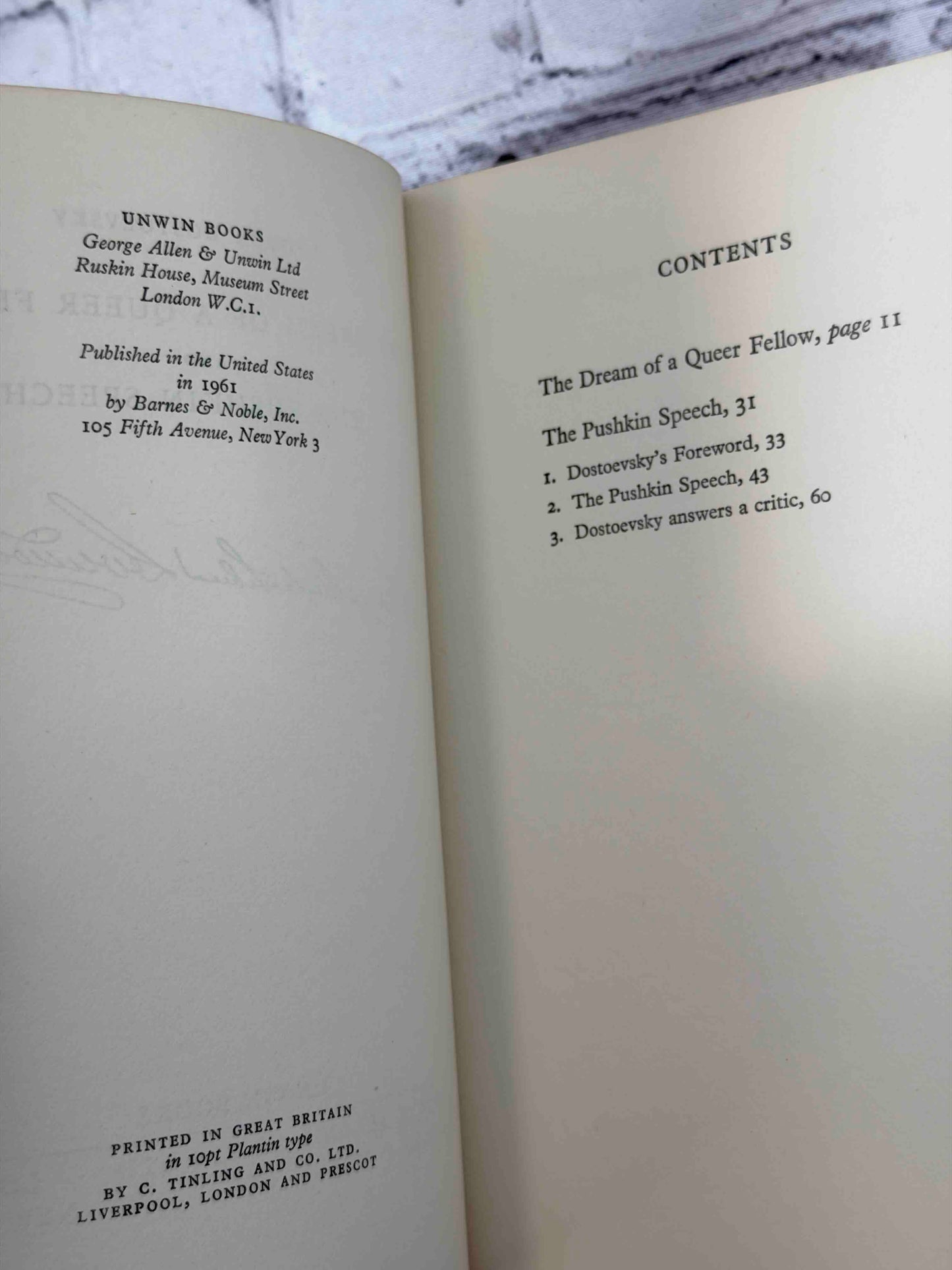 The Dream of a Queer Fellow and The Pushkin Speech