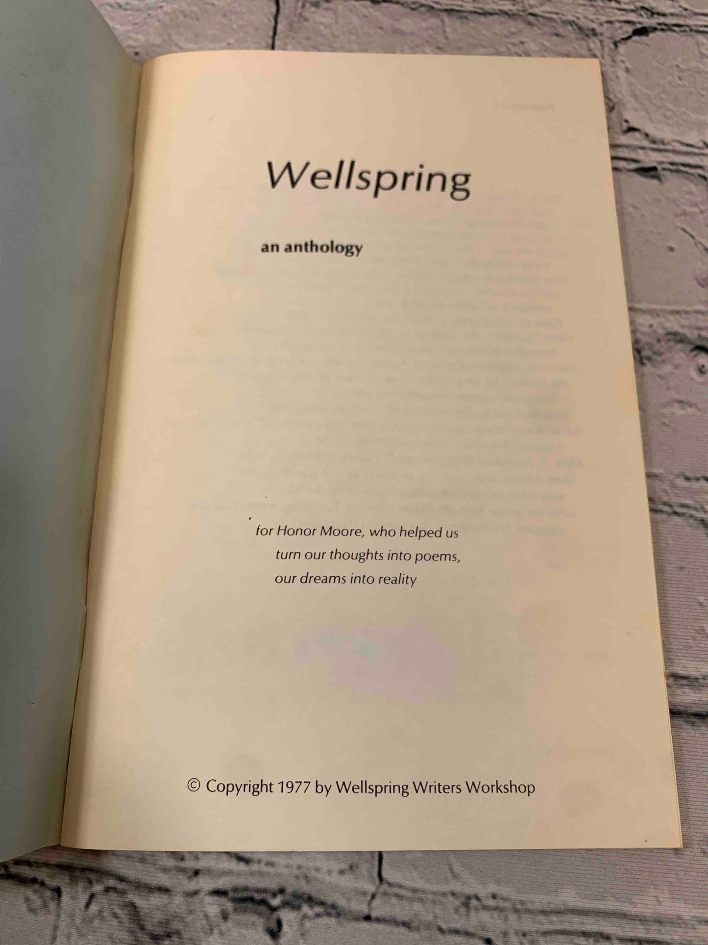 Wellsping: An Anthology (Monsey, NY)