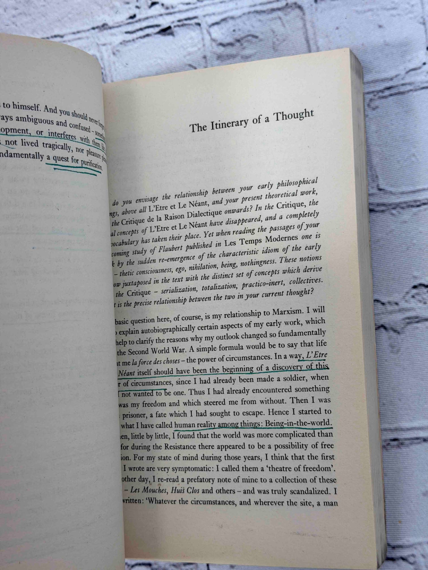 Between Existentialism and marxism