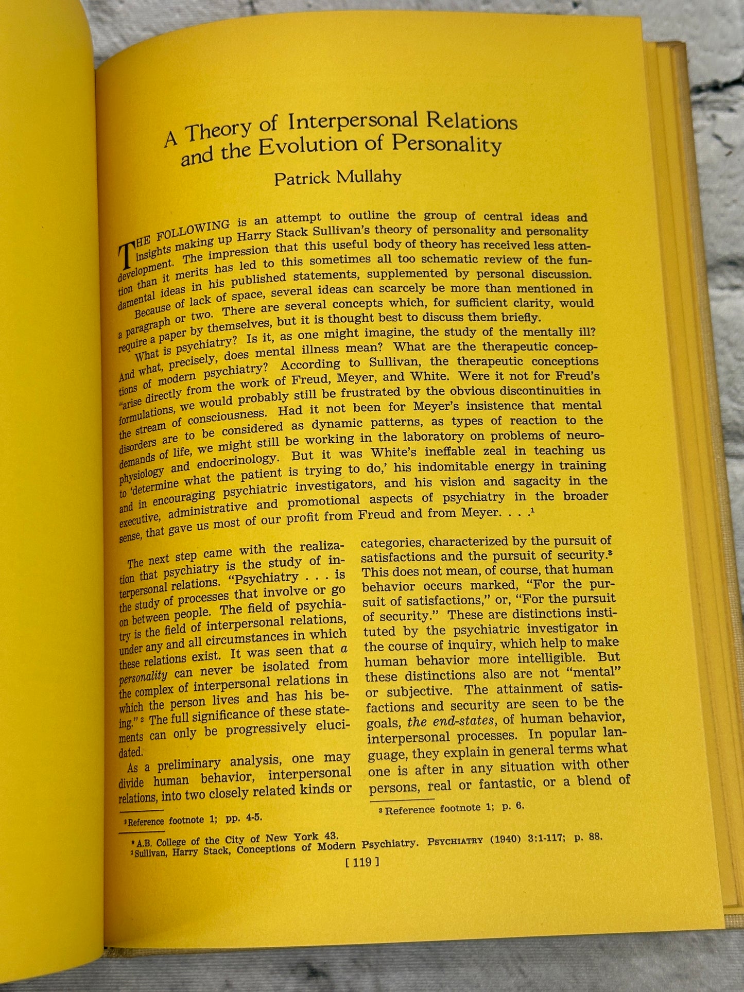 Conceptions Of Modern Psychiatry By Harry Stack Sullivan[1945 · Second Printing]