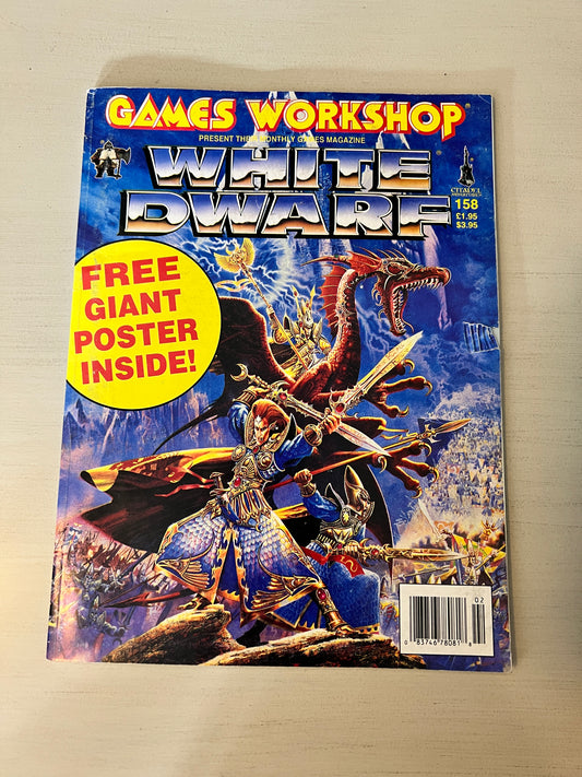 Games Workshop White Dwarf Magazine Issue 158 February 1993 No Poster