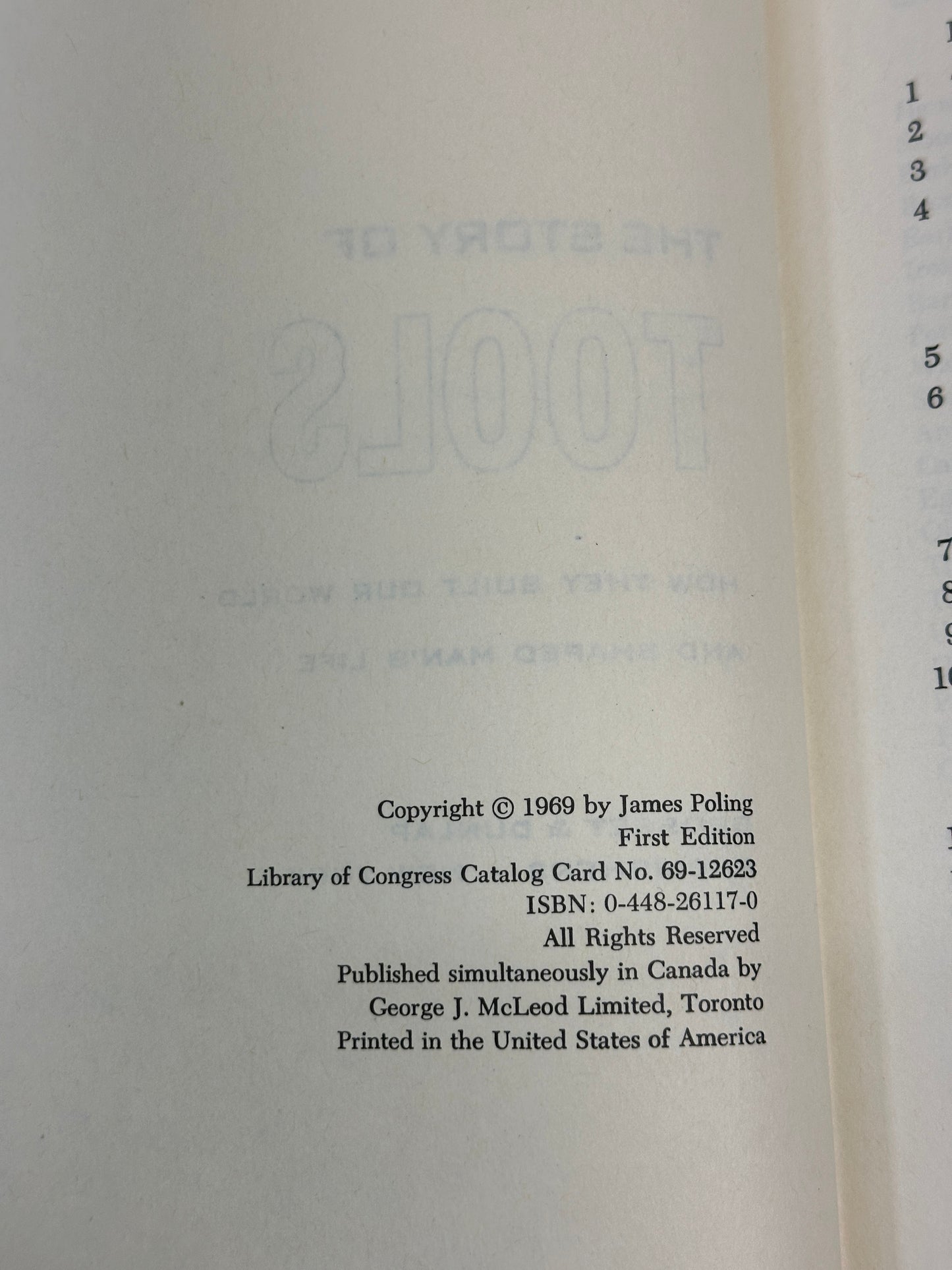 The Story of Tools by James Poling [1969 · First Edition]