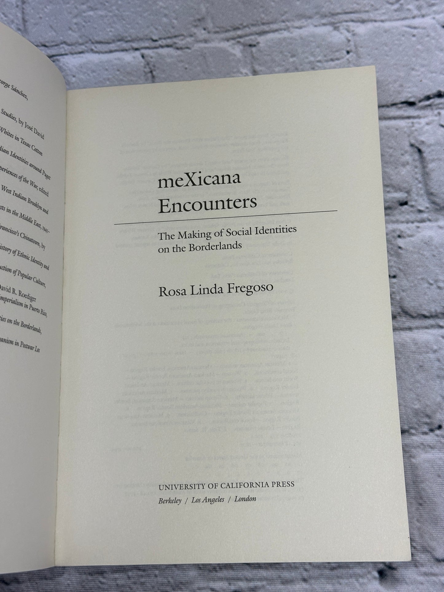 MeXicana Encounters by Rosa Linda Fregoso [2003 · First Printing]