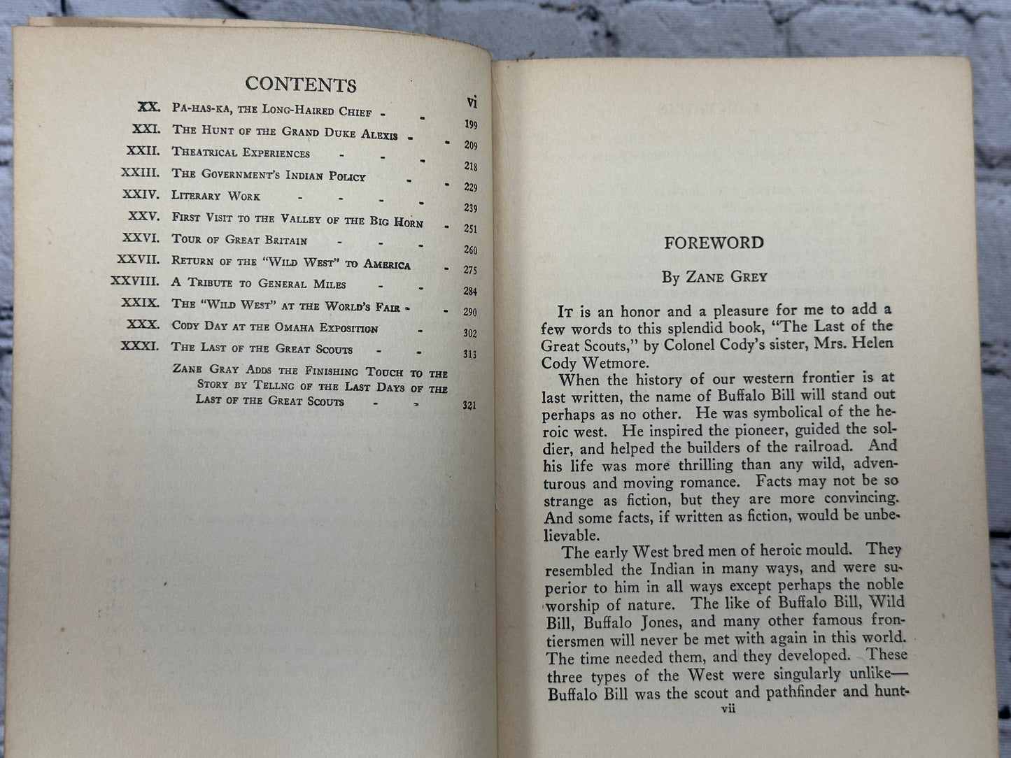 Last of the Great Scouts "Buffalo Bill" by Henry Wetmore & Zane Grey [1918]