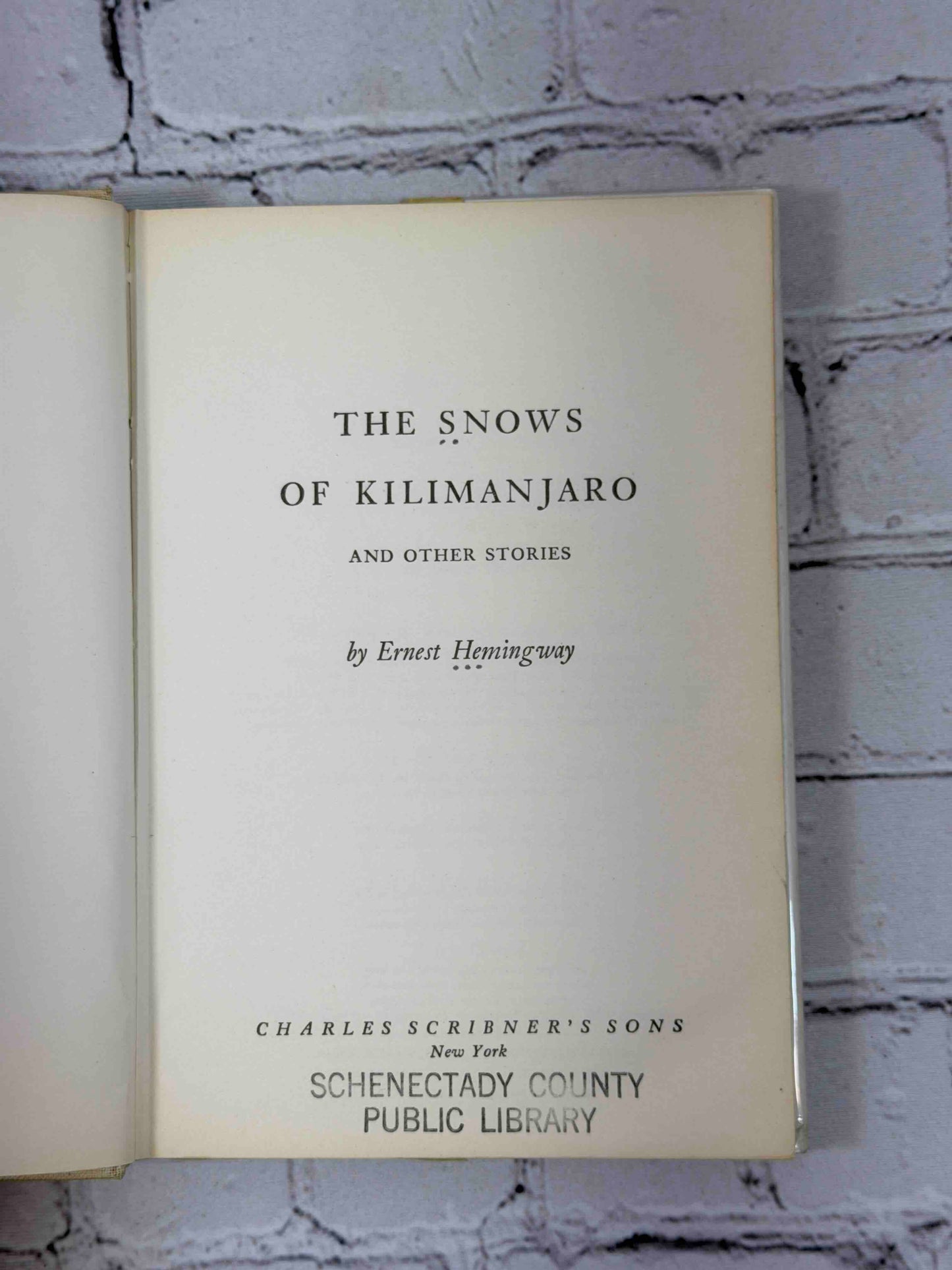 The Snows of Kilimanjaro, and Other Stories