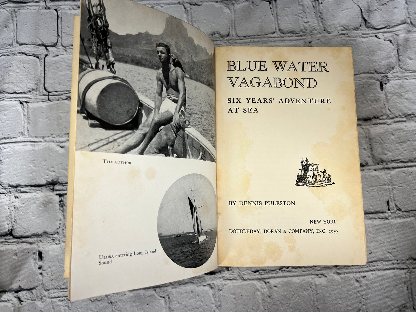 Blue Water Vagabond by Dennis Puleston [w/ SIGNED Letter · 1st Edition · 1939]