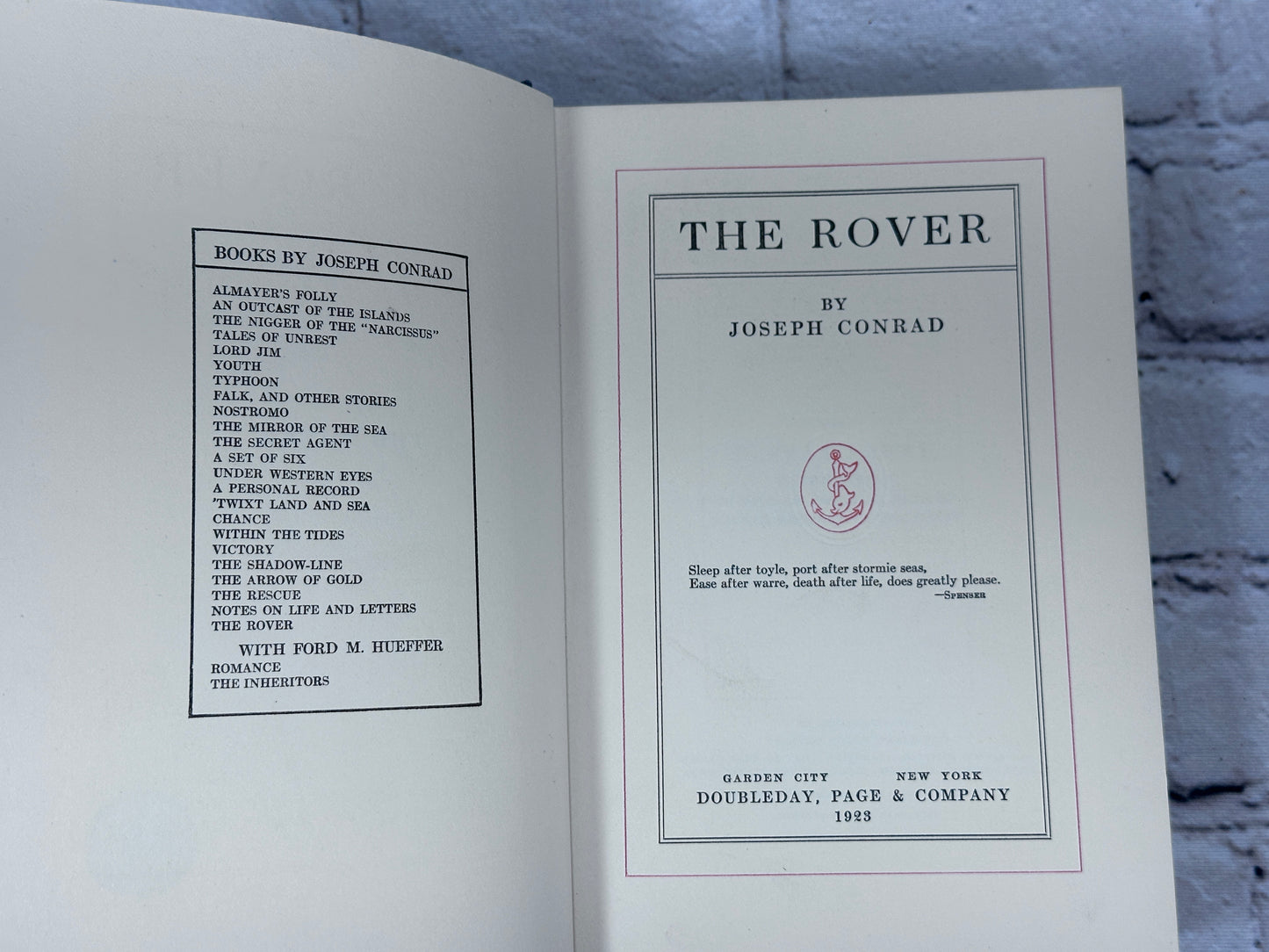 The Rover By Joseph Conrad [1st Edition · 1923]