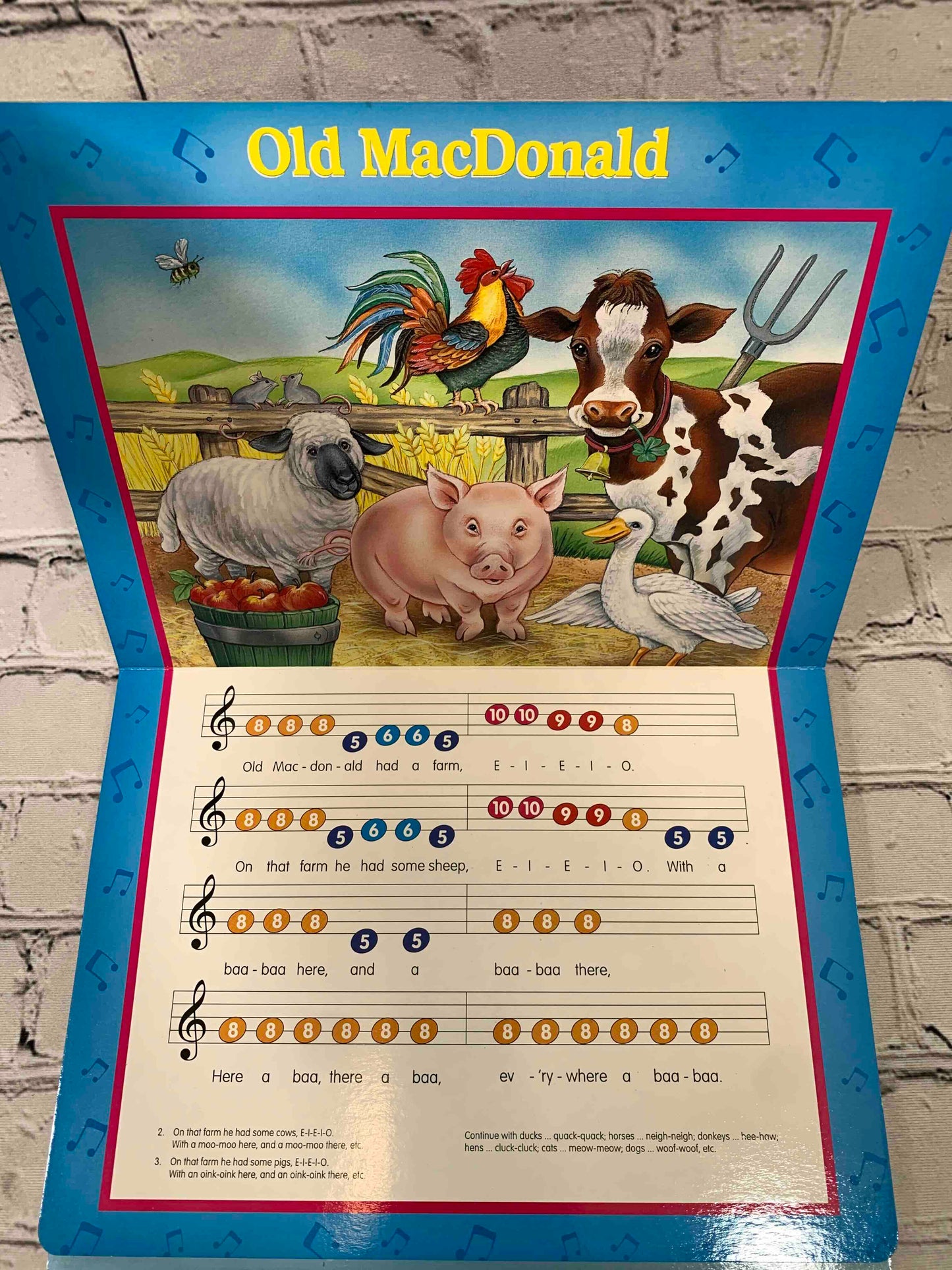 Nursery Songs Piano Book w/ Electric Piano