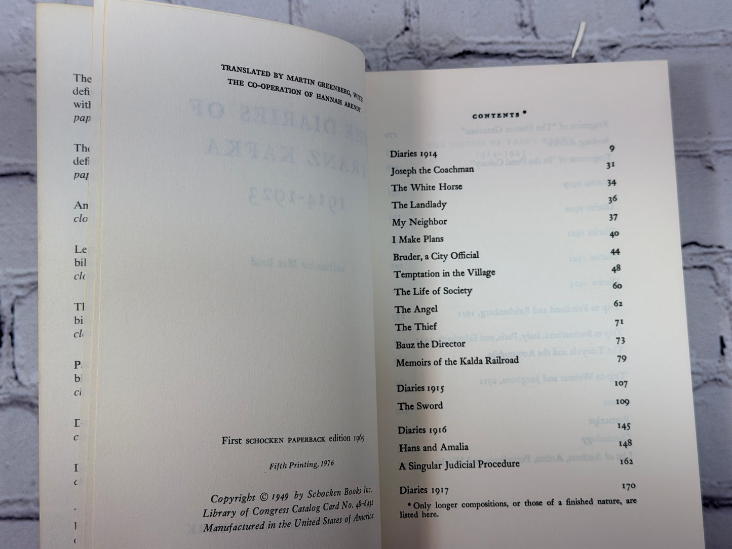 Diaries of Franz Kafka (1910-1913) & (1914 - 1923)