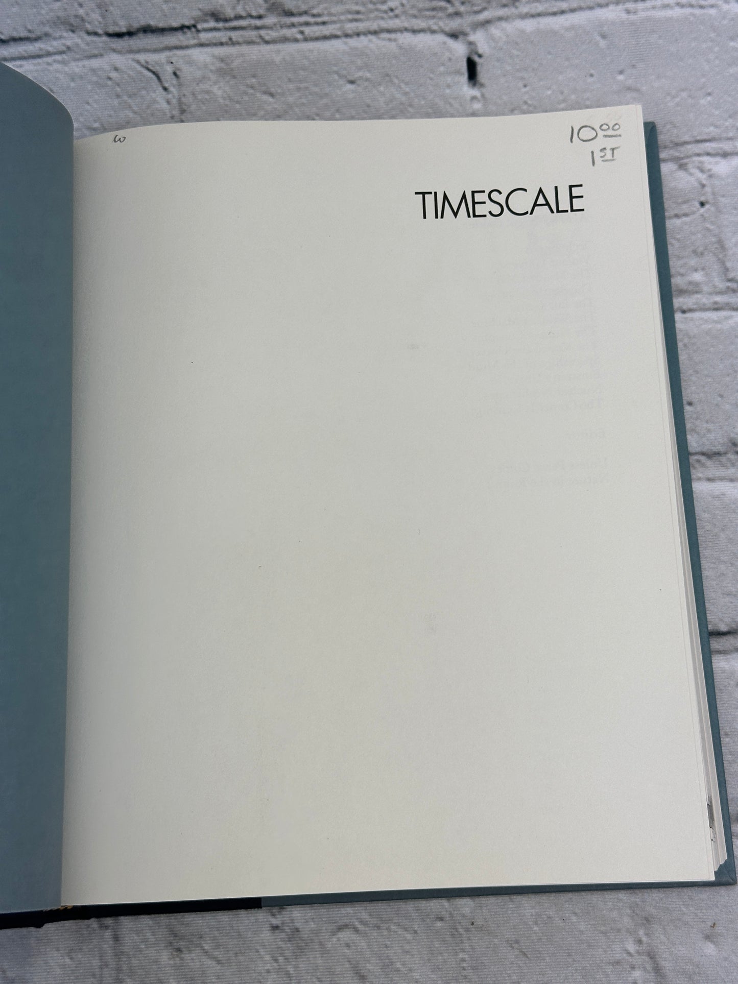 Timescale: An Atlas of the Fourth Dimension by Nigel Calder [1983]