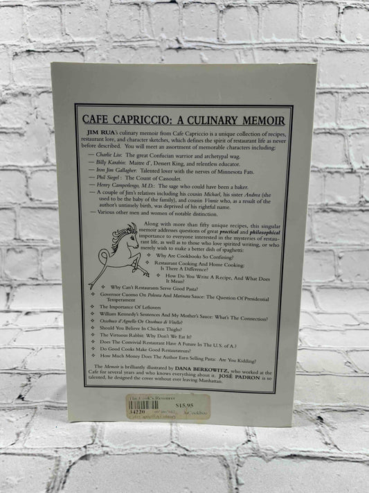 Cafe Capriccio: A Culinary Memoir (Signed)