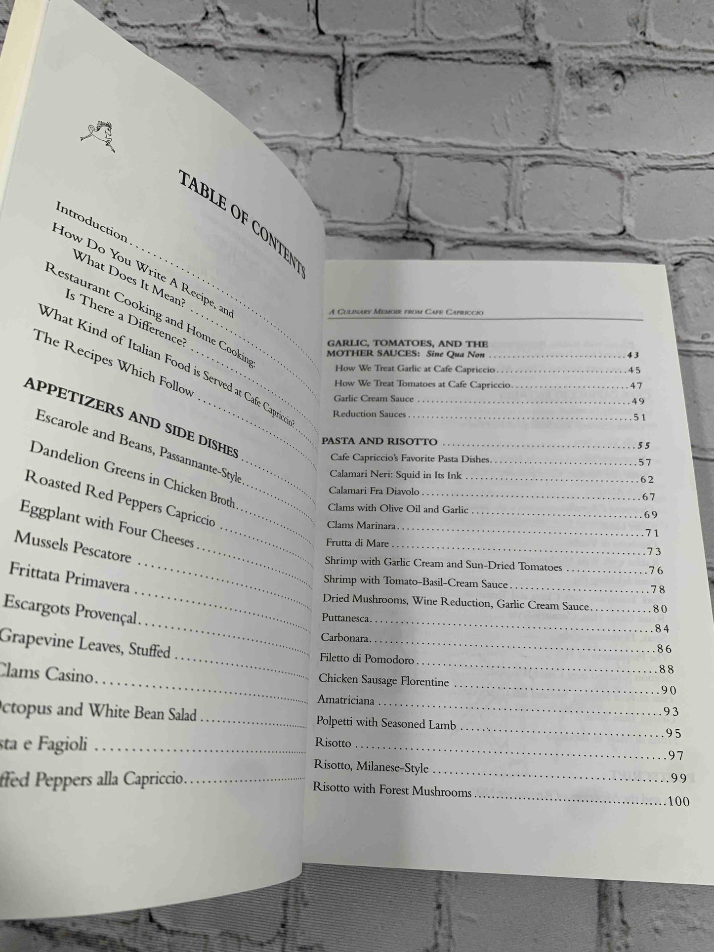 Cafe Capriccio: A Culinary Memoir (Signed)