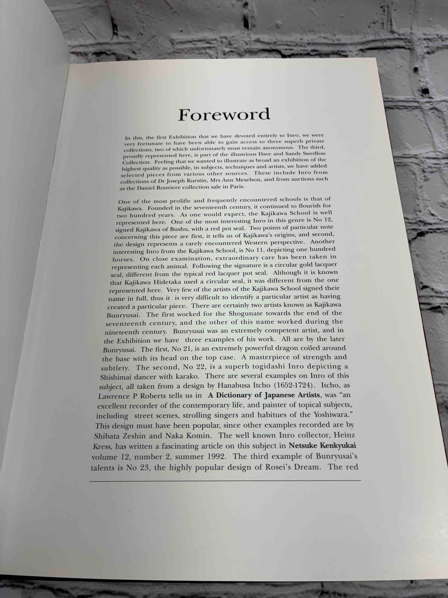 Inro: One Hundred Selected Masterpieces