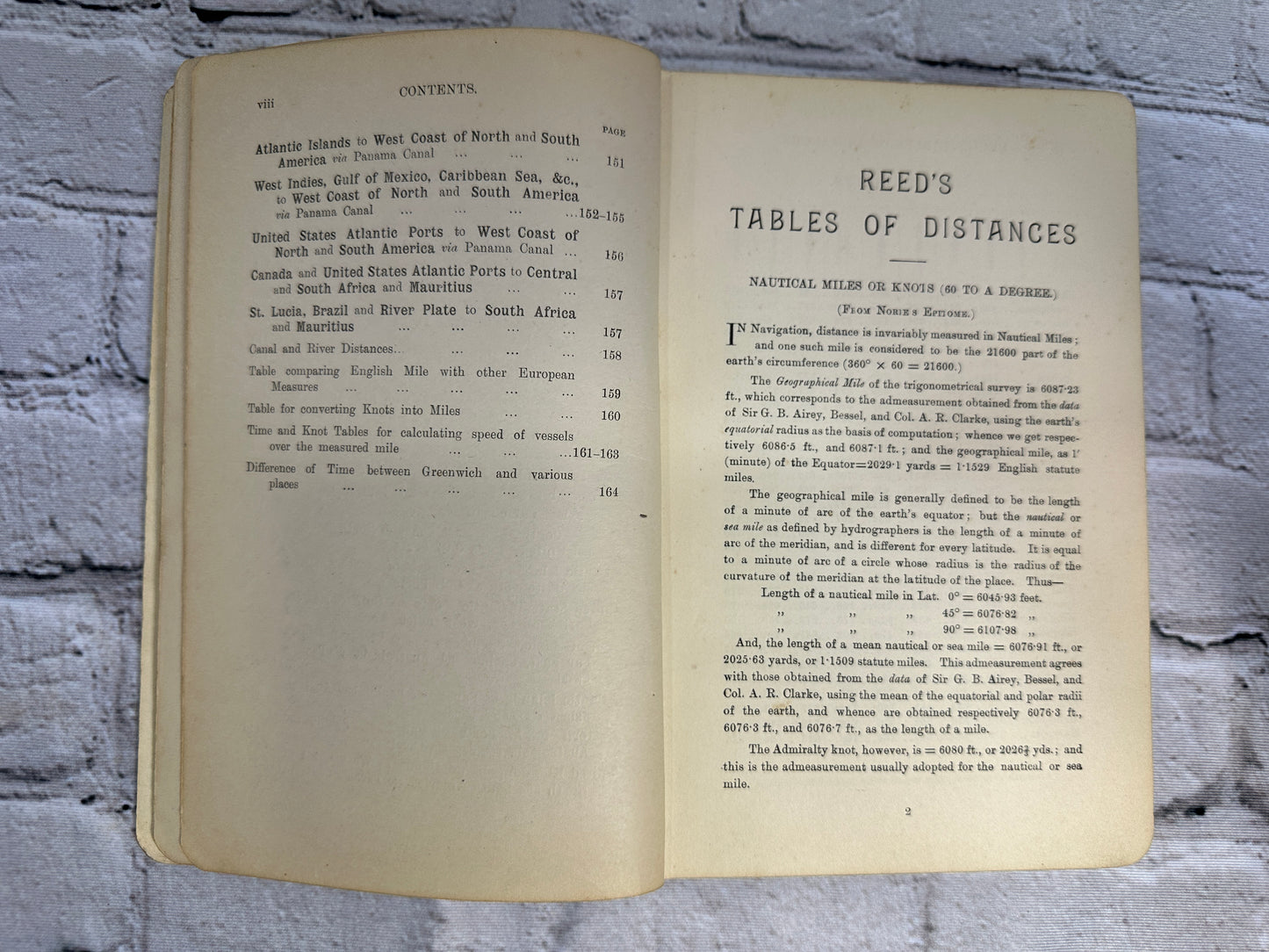 Reed's Tables Of Distances Between Ports In All Parts Of The World [1916]