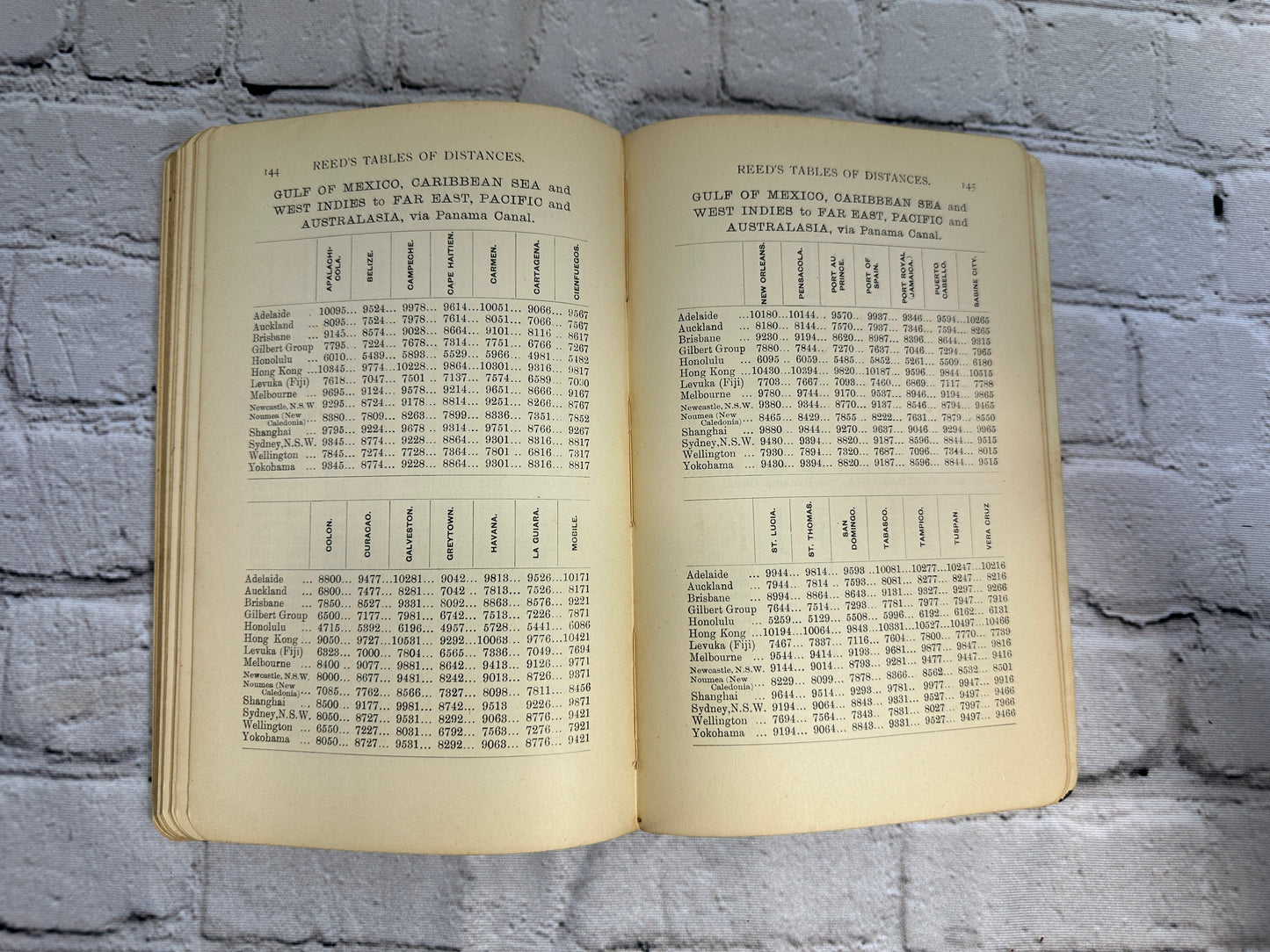 Reed's Tables Of Distances Between Ports In All Parts Of The World [1916]