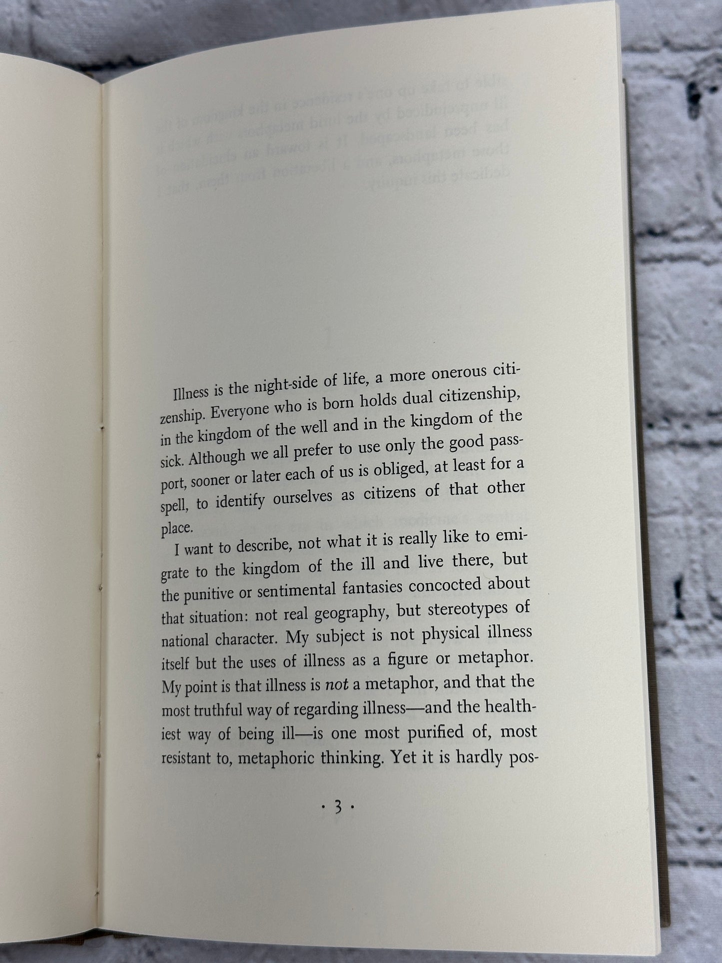 Illness as Metaphor By Susan Sontag [1st Printing · 1978]