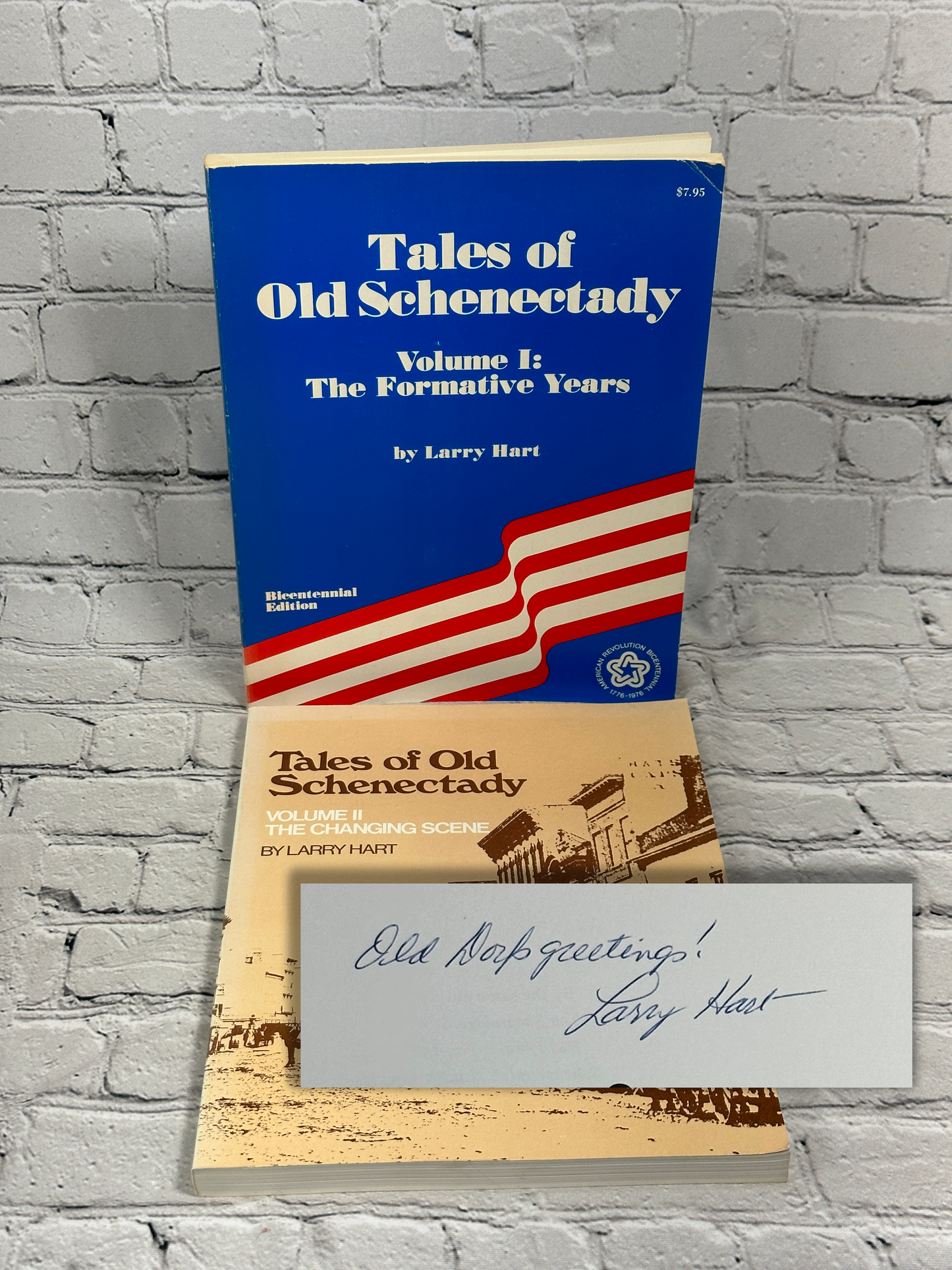 Tales of Old Schenectady Volume I & II by Larry Hart [Signed · 1975 & 1983]