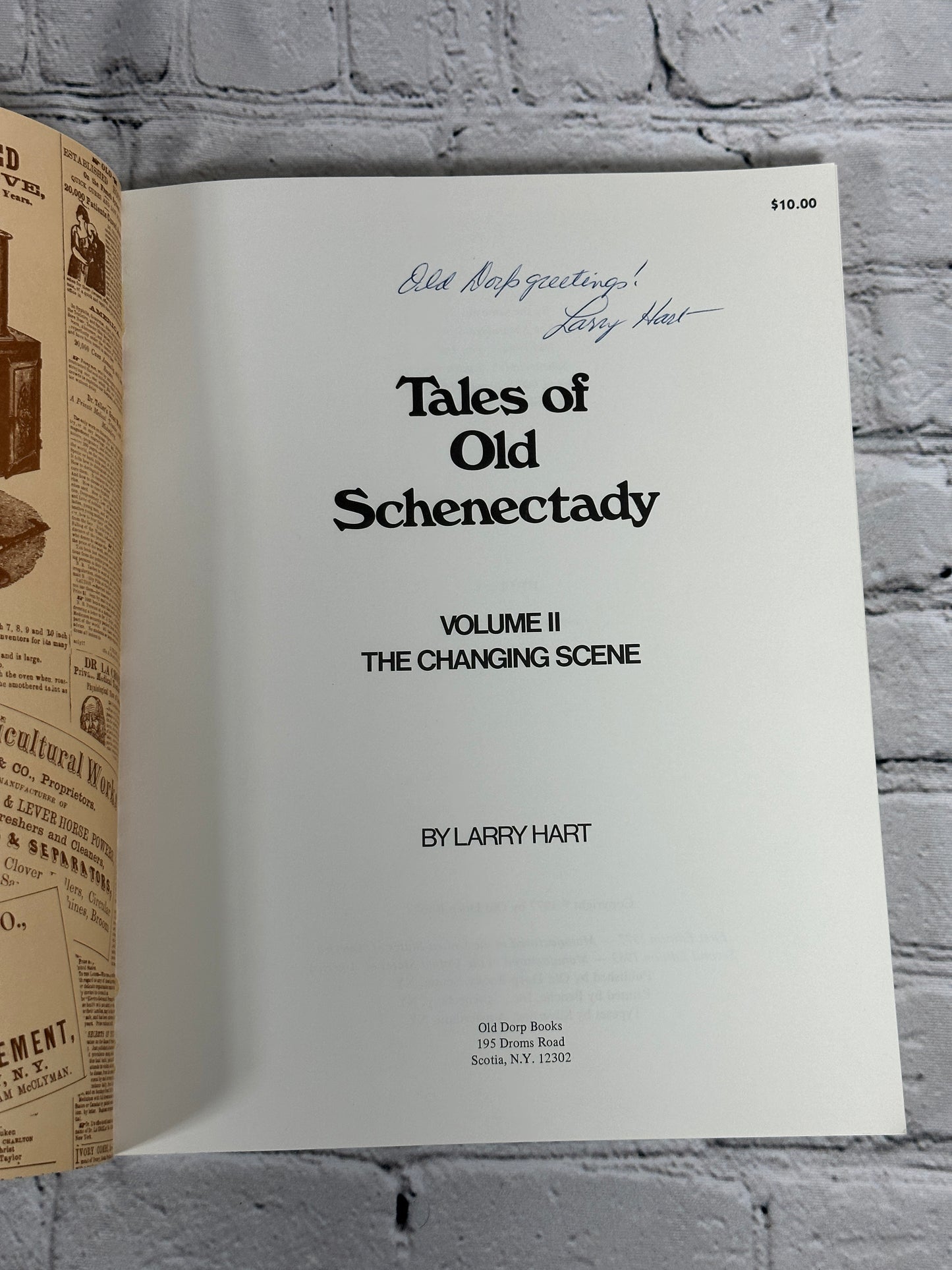 Tales of Old Schenectady Volume I & II by Larry Hart [Signed · 1975 & 1983]