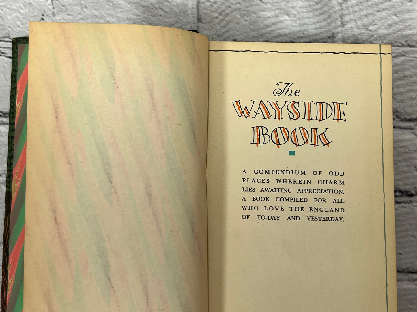 The Wayside Book by Gilbert Rumbold [1st Edition · 1934]