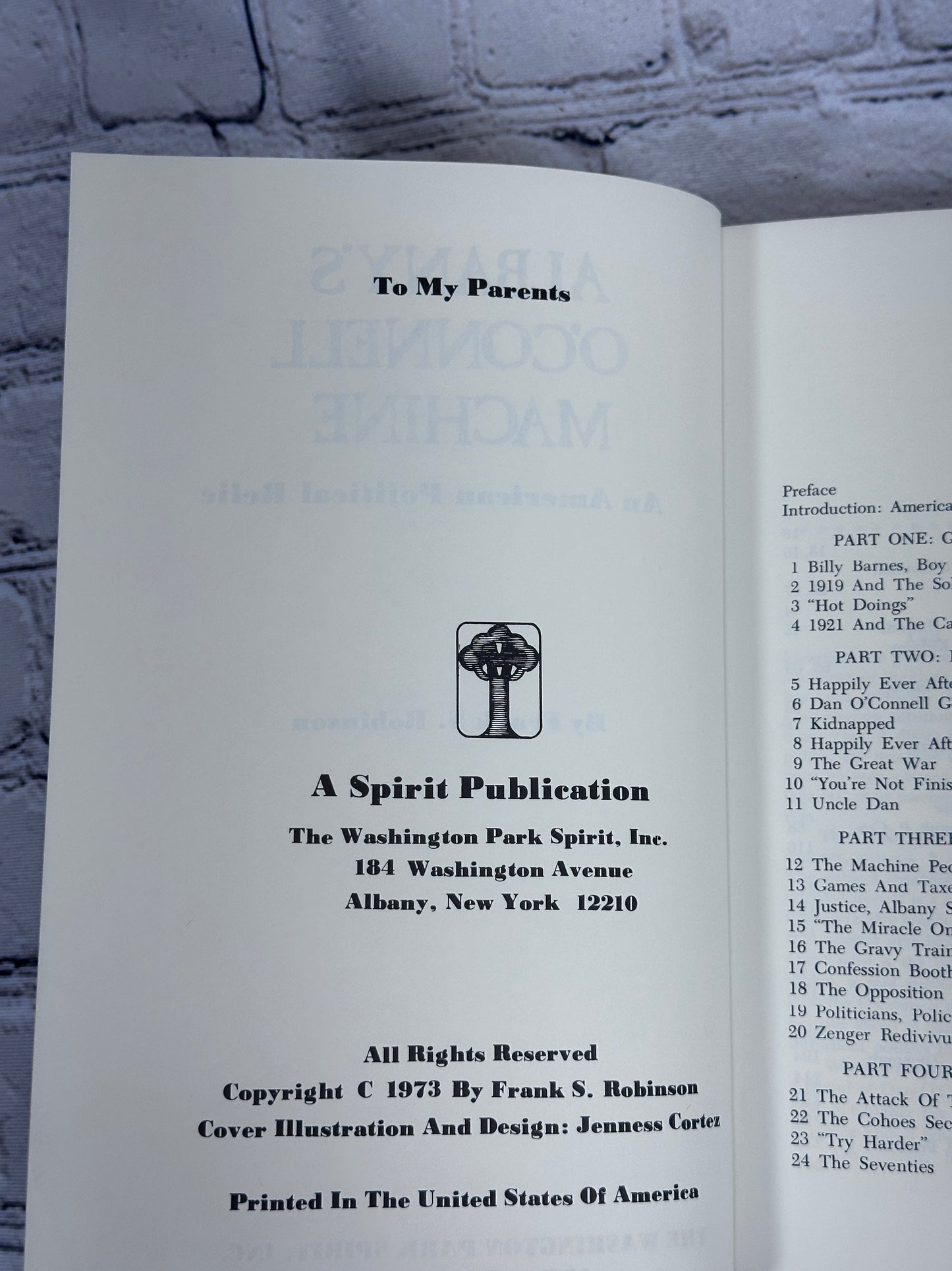 Albany's O'Connell Machine: An American Political Relic By Frank Robinson [1973]