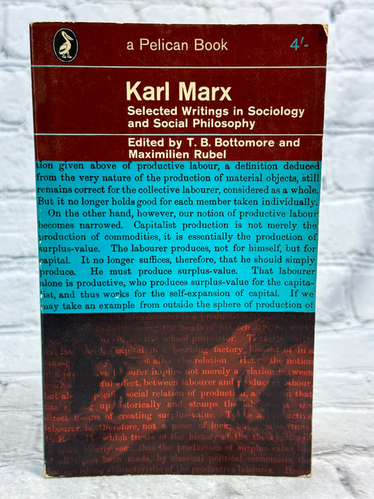 Selected Writings In Sociology and Social Philosophy by Karl Marx [1963]