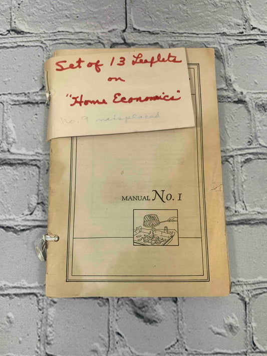 Manual of Cookery Series Leaflets No. 1-13 (missing no. 9)